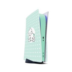 Ps5 skin Cats, Playstation 5 controller skin Kawaii, Green Vinyl 3m stickers Full wrap cover - Tackydesign