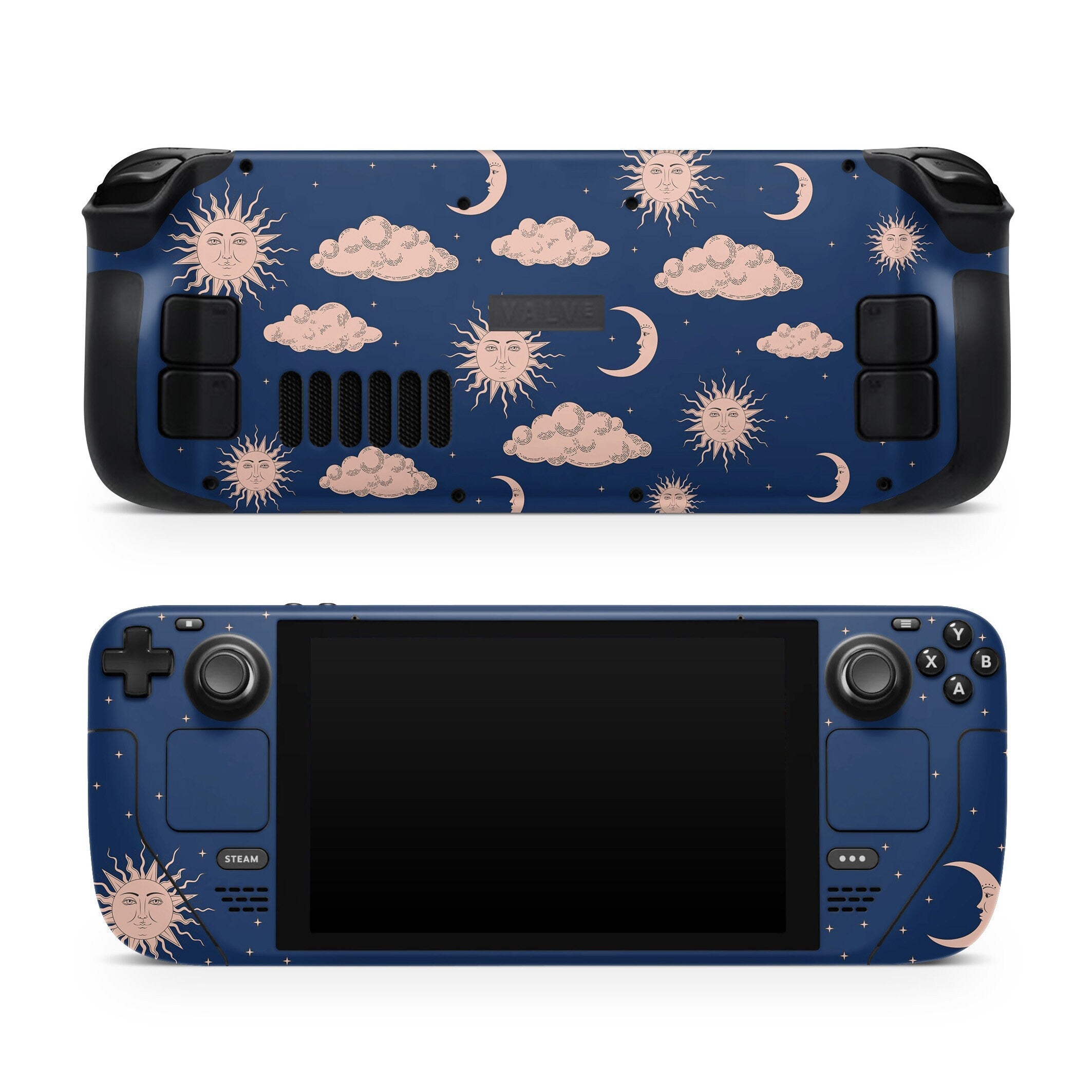 Purple Moon Steam Deck skin, Zodiac Pastel Color Steam Deck Kawaii Decal Full Wrap cover Vinyl 3m Sticker - Tackydesign