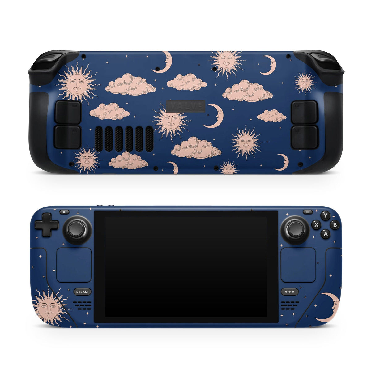 Purple Moon Steam Deck skin, Zodiac Pastel Color Steam Deck Kawaii Decal Full Wrap cover Vinyl 3m Sticker - Tackydesign
