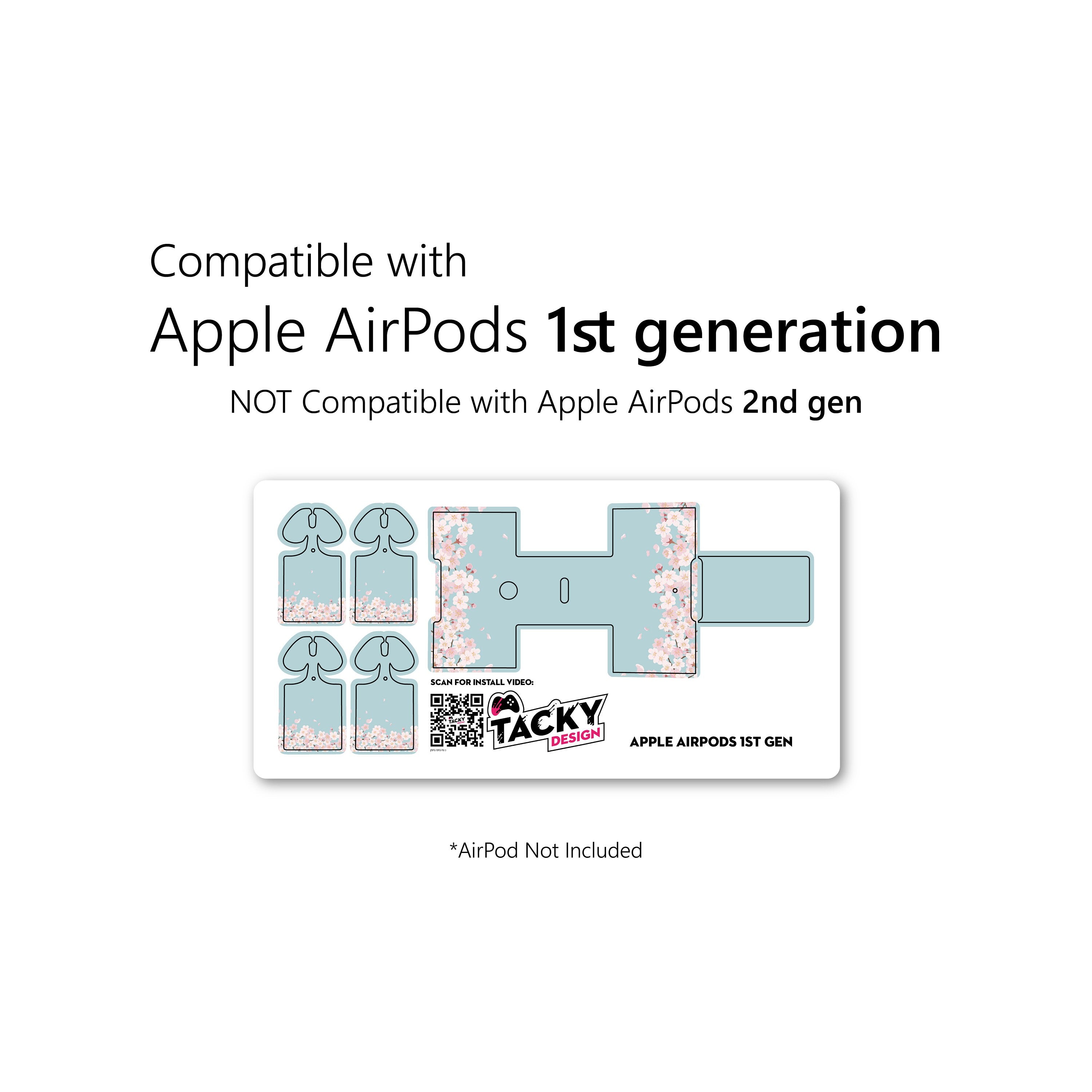 Sakura Apple Airpod Skins, Cherry Blossoms Airpods Sticker for airpods 1 & 2 Vinyl 3m, Airpods skin earbuds, Airpods Protective Full Cover - Tackydesign