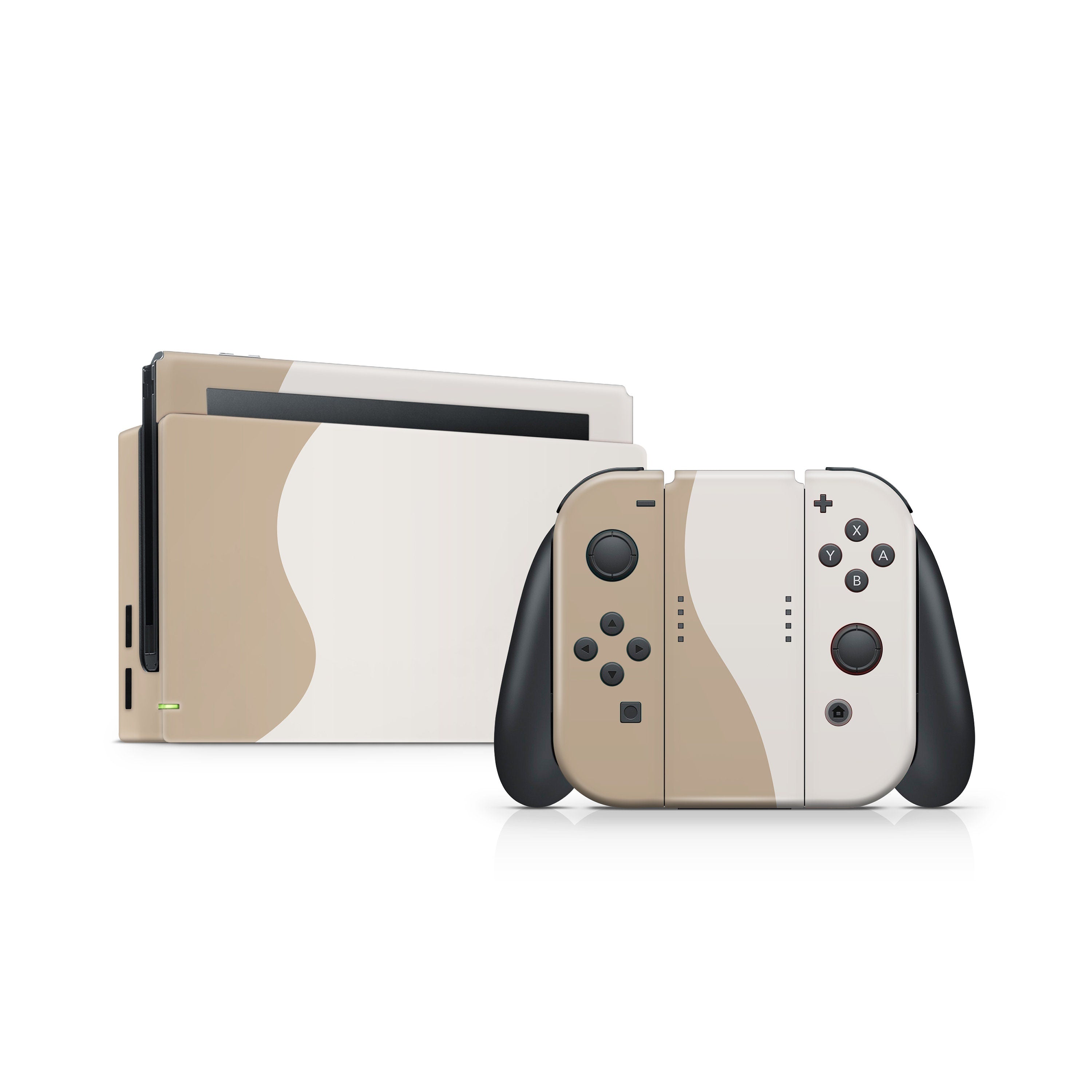 TACKY DESIGN Brown Colorwave Nintendo Switch Skin Wrap | Color Blocking 3M Vinyl Cover - Tackydesign