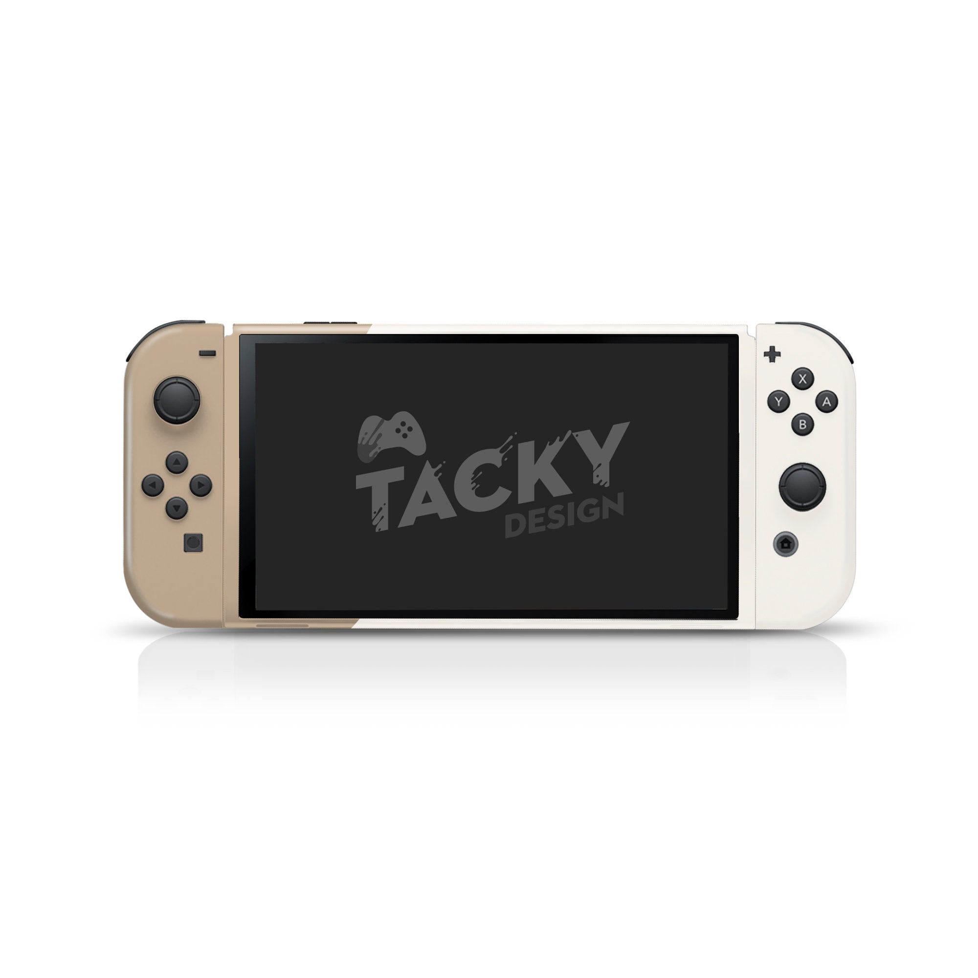 TACKY DESIGN Brown Nintendo Switch OLED Skin Wrap | Classic Colorwave Color Blocking 3M Vinyl Full Cover - Tackydesign