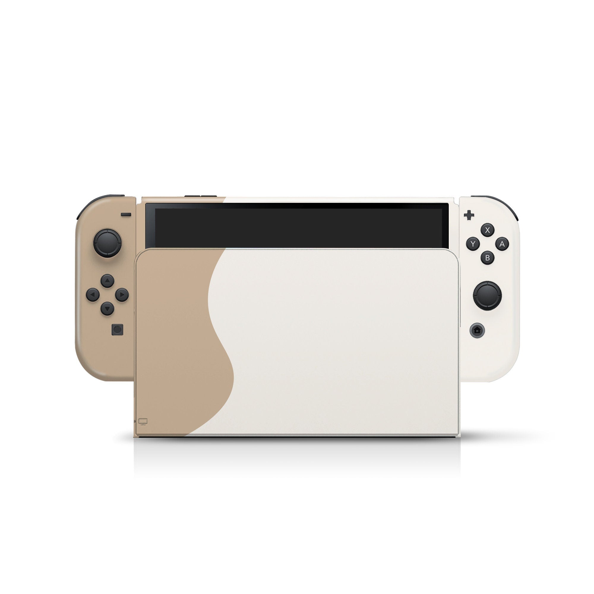 TACKY DESIGN Brown Nintendo Switch OLED Skin Wrap | Classic Colorwave Color Blocking 3M Vinyl Full Cover - Tackydesign