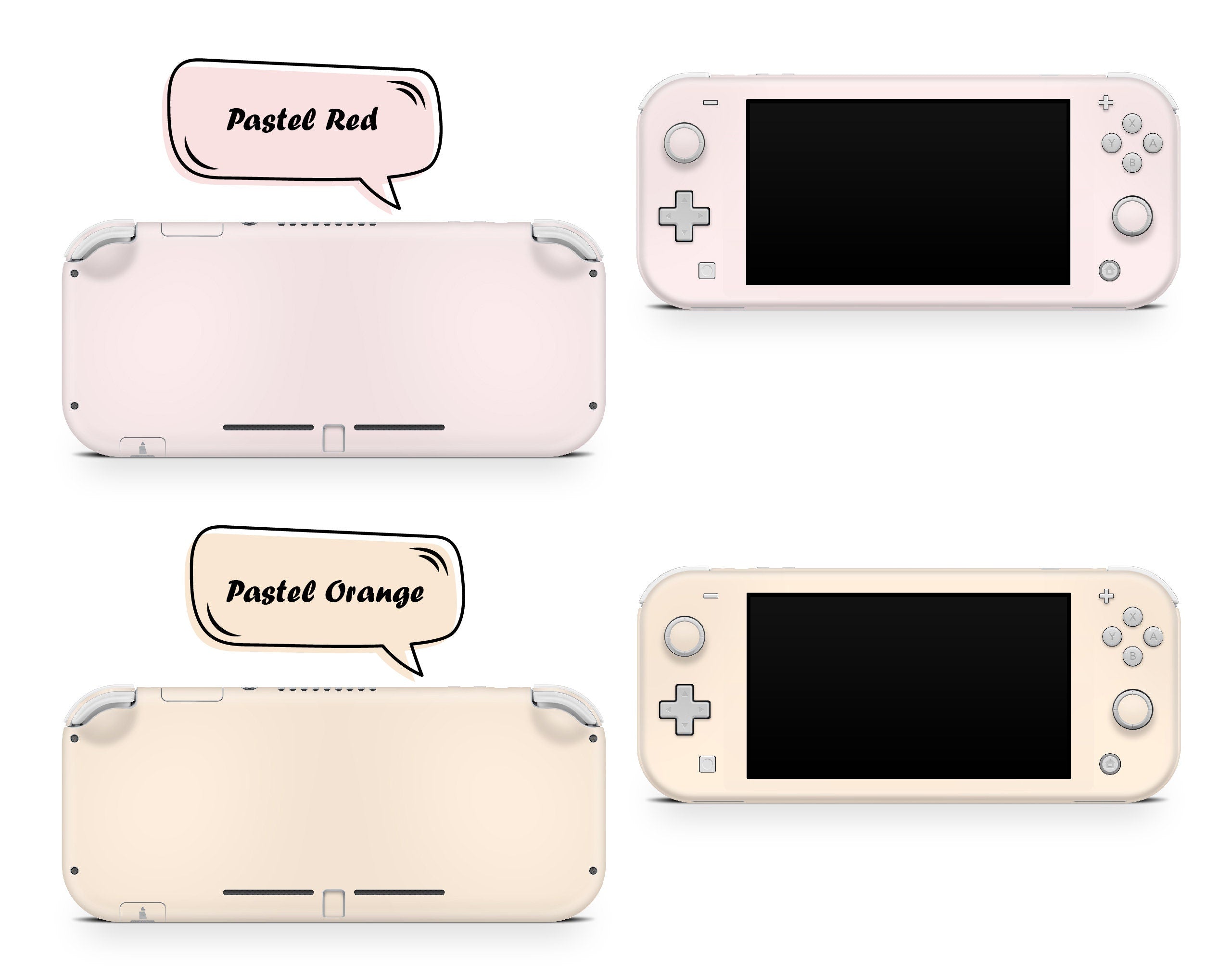 TACKY DESIGN Classic Nintendo Switch Lite Skin Wrap | Solid Color Blocking 3M Vinyl Full Cover - Tackydesign