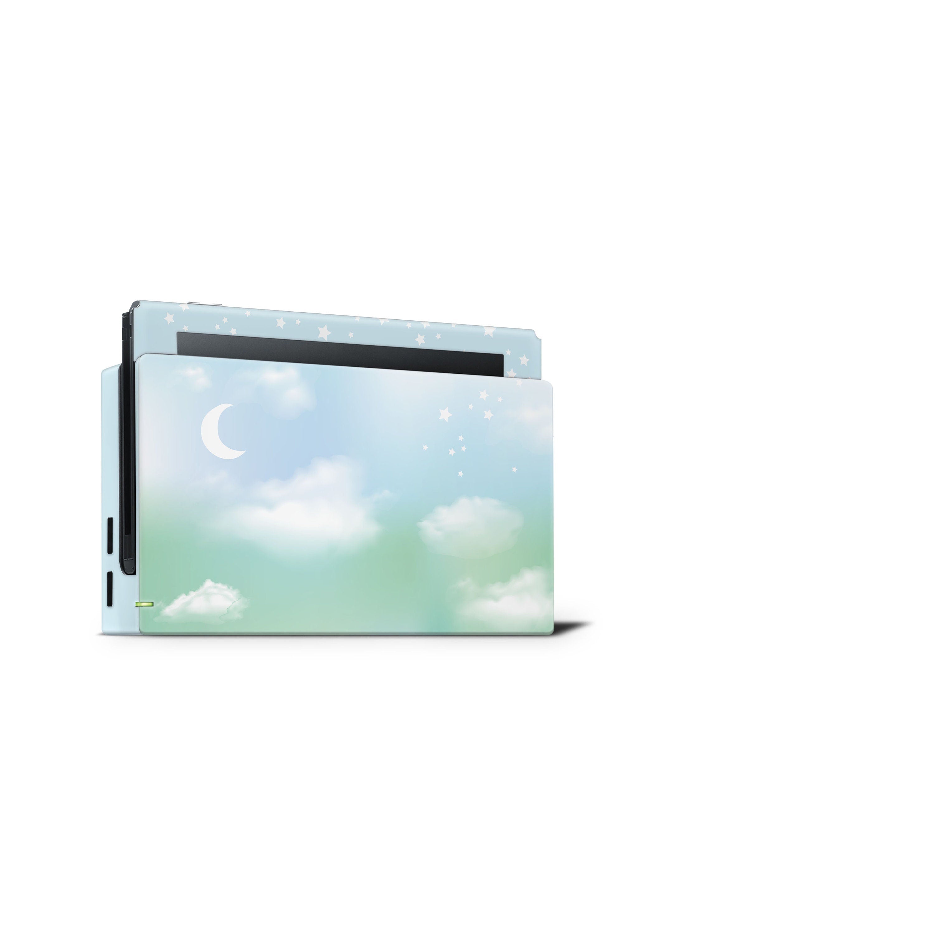 TACKY DESIGN Cloud Nintendo Switch Skin Wrap | Pastel Green Sky 3M Vinyl Full Cover - Tackydesign