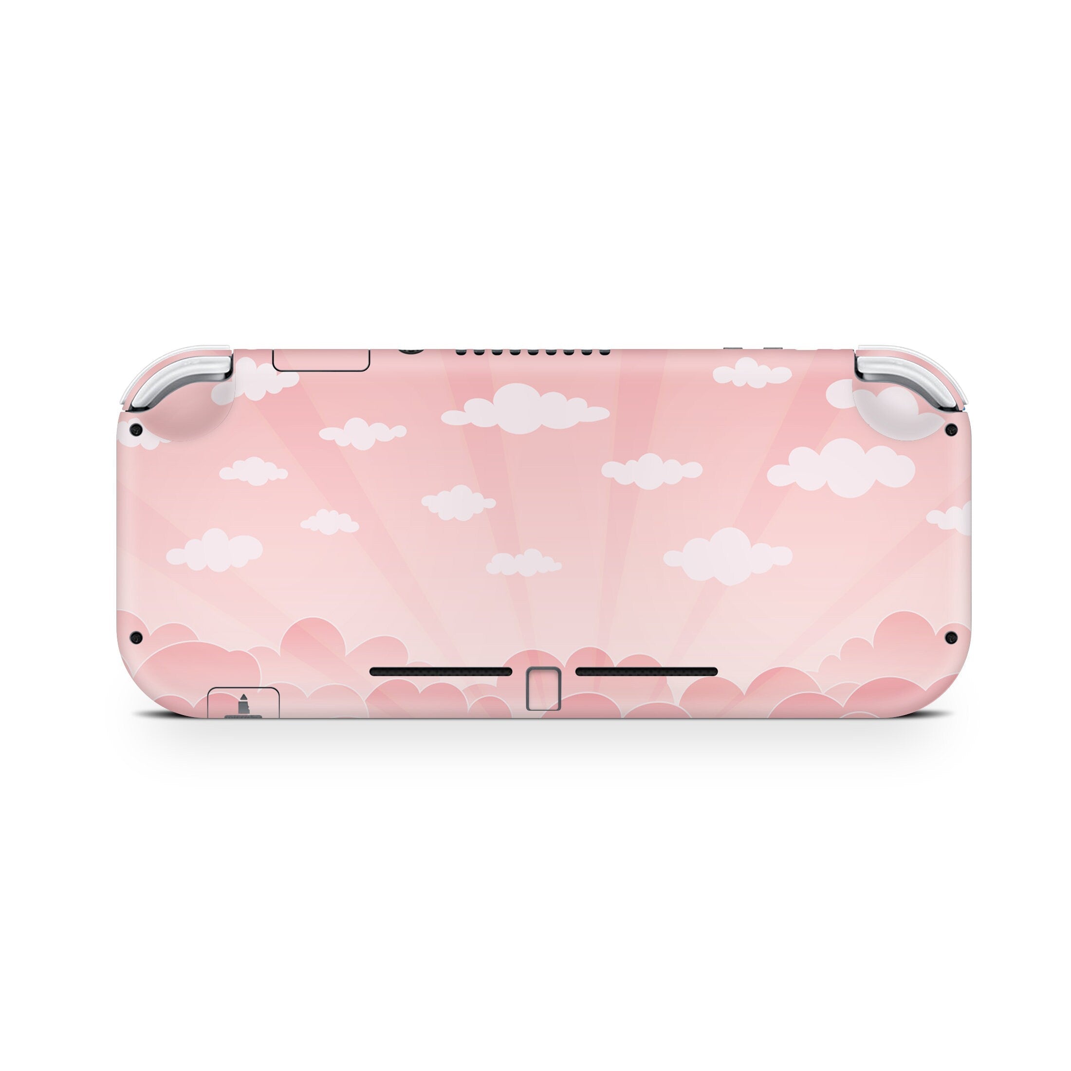 TACKY DESIGN Clouds Nintendo Switch Lite Skin Wrap | Peachy Sky Orange 3M Vinyl Full Cover - Tackydesign