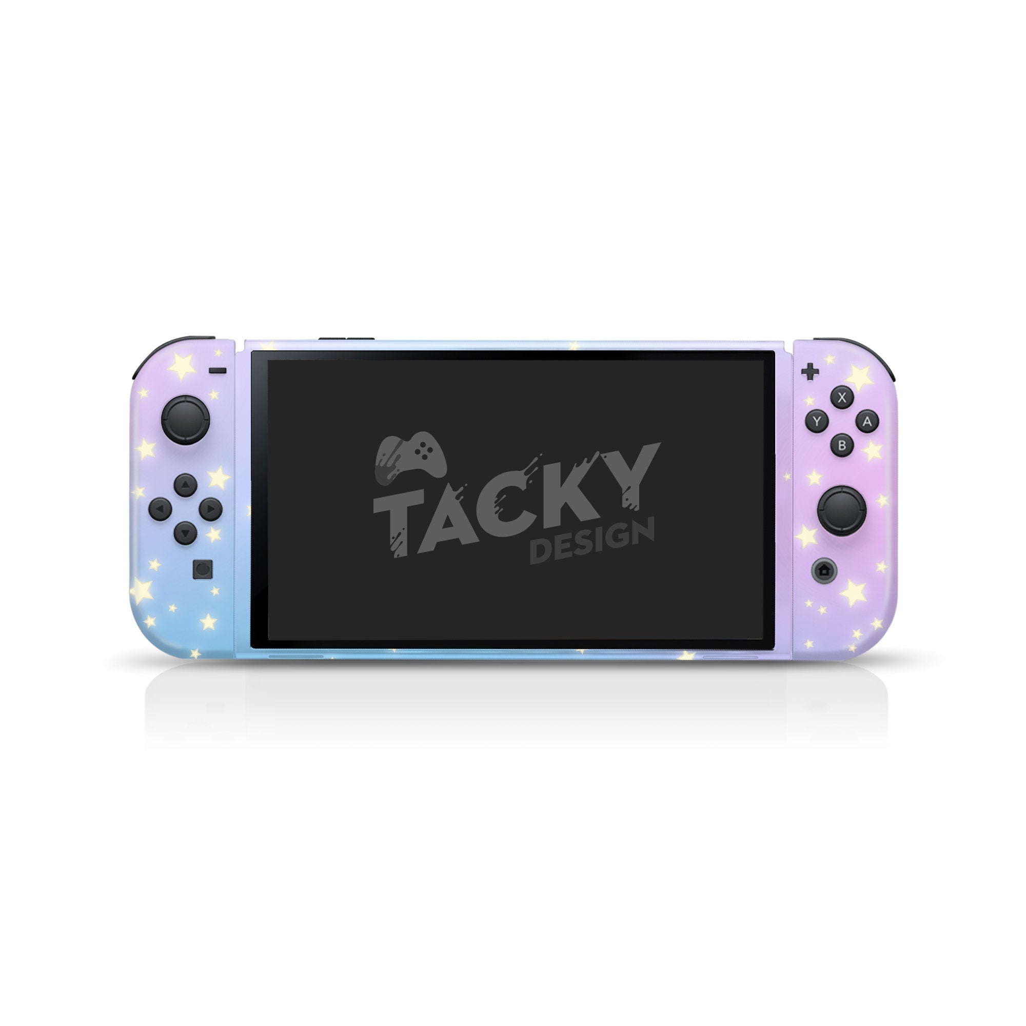 TACKY DESIGN Clouds Nintendo Switch OLED Skin Wrap | Moon Blue Pastel 3M Vinyl Full Cover - Tackydesign