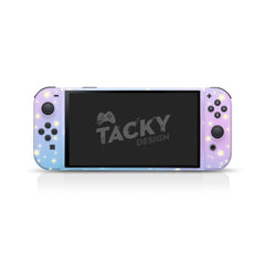 TACKY DESIGN Clouds Nintendo Switch OLED Skin Wrap | Moon Blue Pastel 3M Vinyl Full Cover - Tackydesign