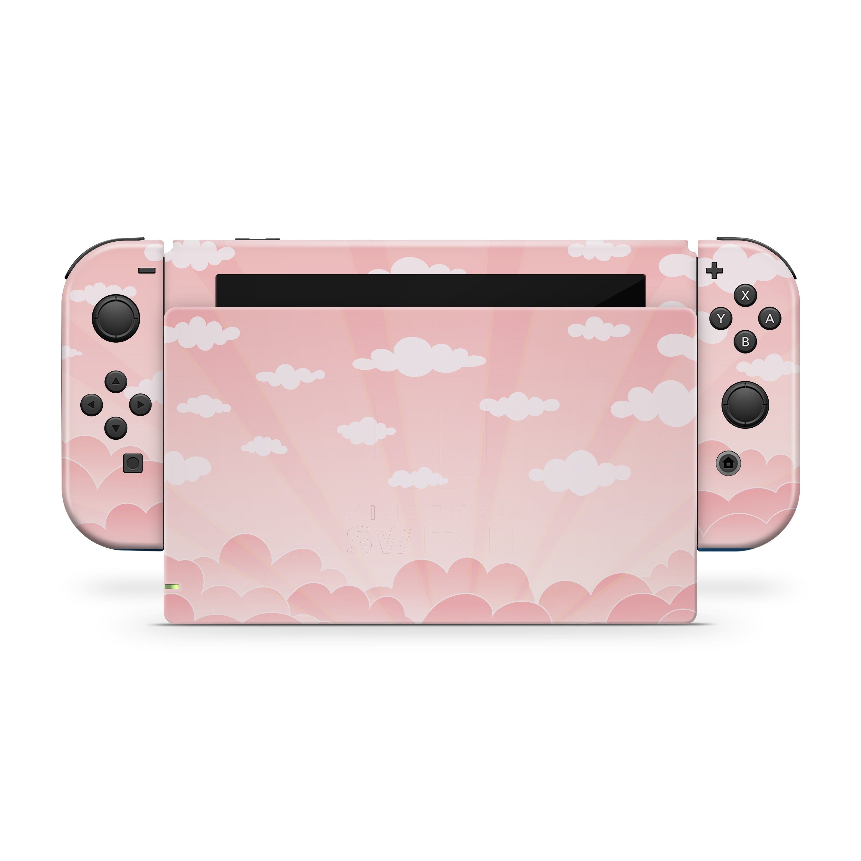 TACKY DESIGN Clouds Nintendo Switch Skin Wrap | Pastel Sky 3M Vinyl Full Cover - Tackydesign