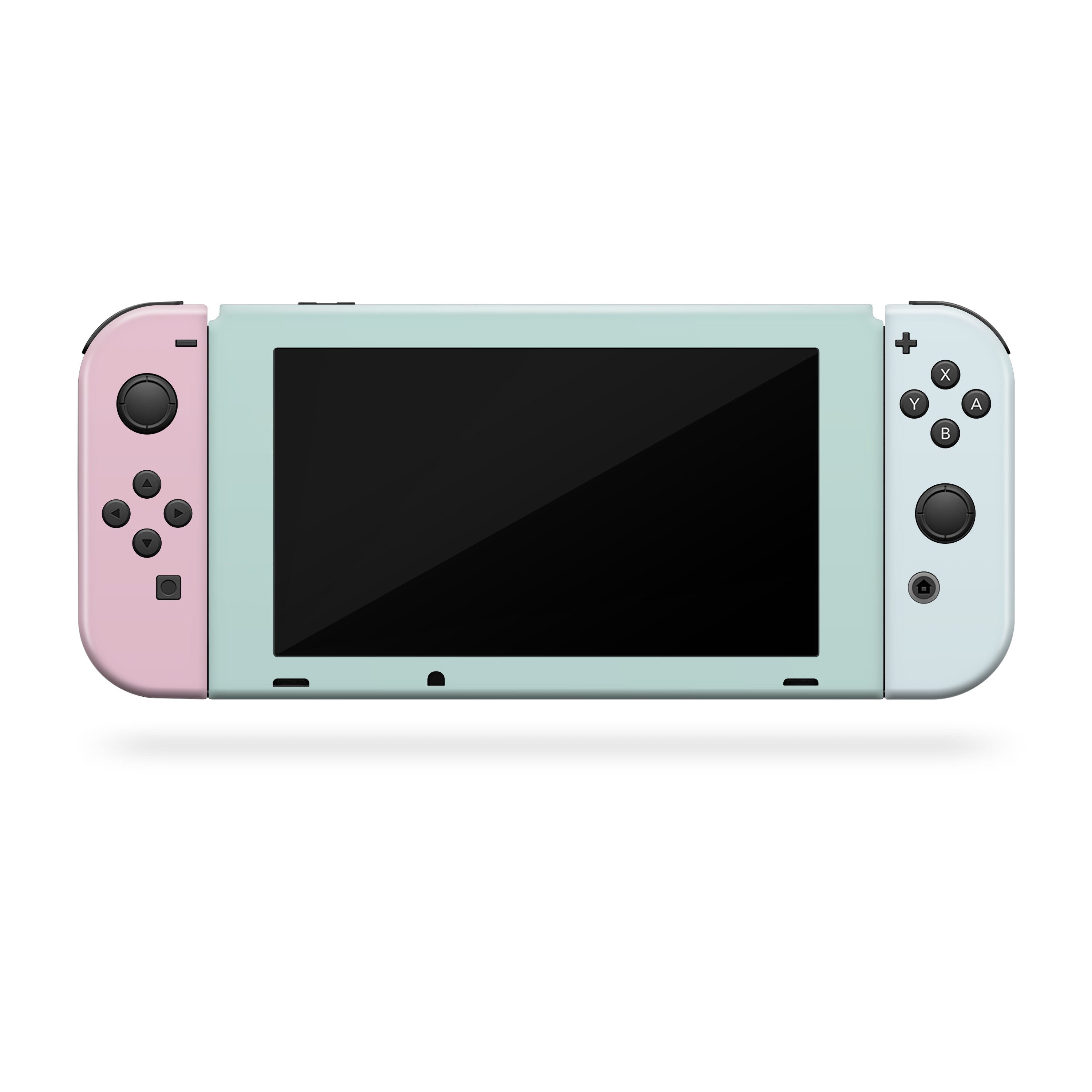 TACKY DESIGN Colorwave Nintendo Switch Skin Wrap | Blue Pastel Color Blocking 3M Vinyl Cover - Tackydesign