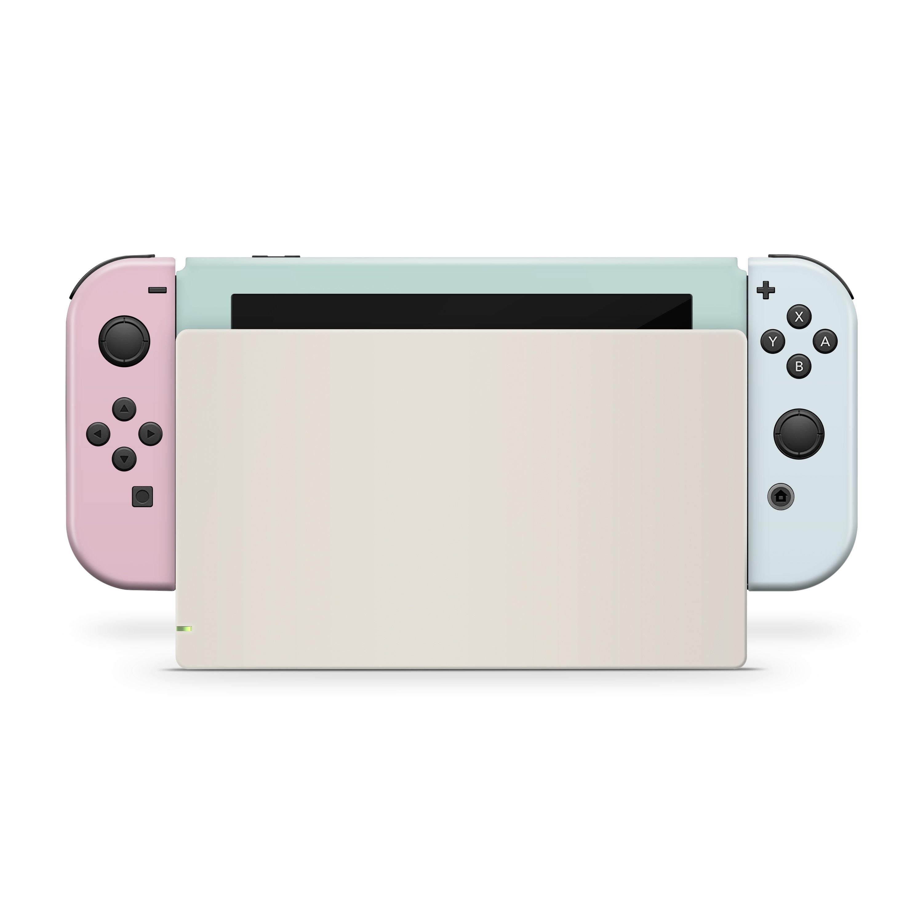 TACKY DESIGN Colorwave Nintendo Switch Skin Wrap | Blue Pastel Color Blocking 3M Vinyl Cover - Tackydesign