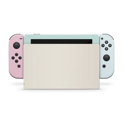 TACKY DESIGN Colorwave Nintendo Switch Skin Wrap | Blue Pastel Color Blocking 3M Vinyl Cover - Tackydesign