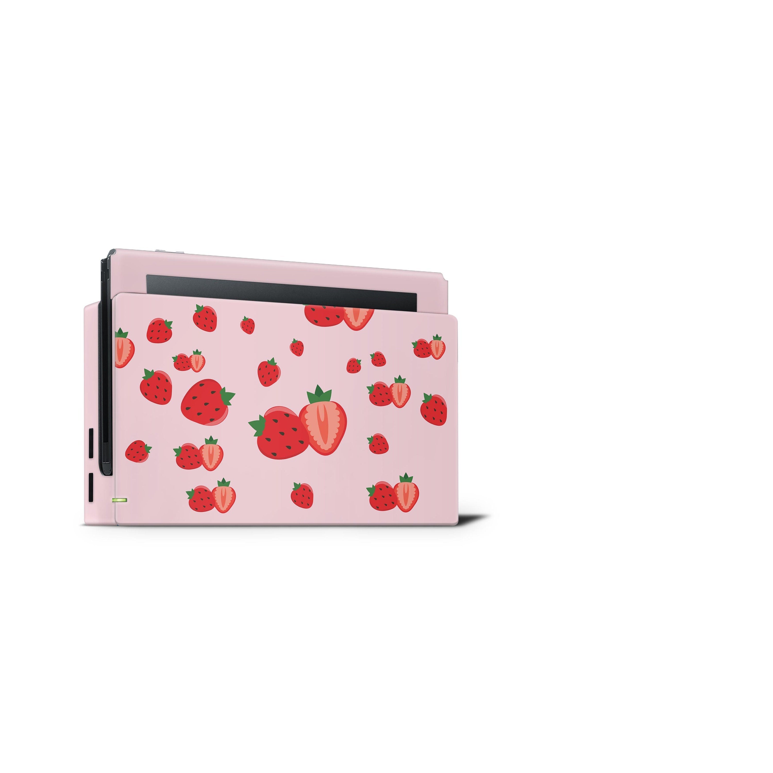 TACKY DESIGN Cute Strawberry Nintendo Switch Skin Wrap | Pink 3M Vinyl Cover - Tackydesign