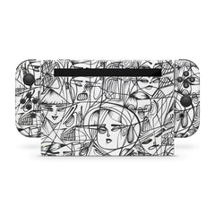 TACKY DESIGN Doodles Nintendo Switch Skin Wrap | Anime 3M Vinyl Cover - Tackydesign