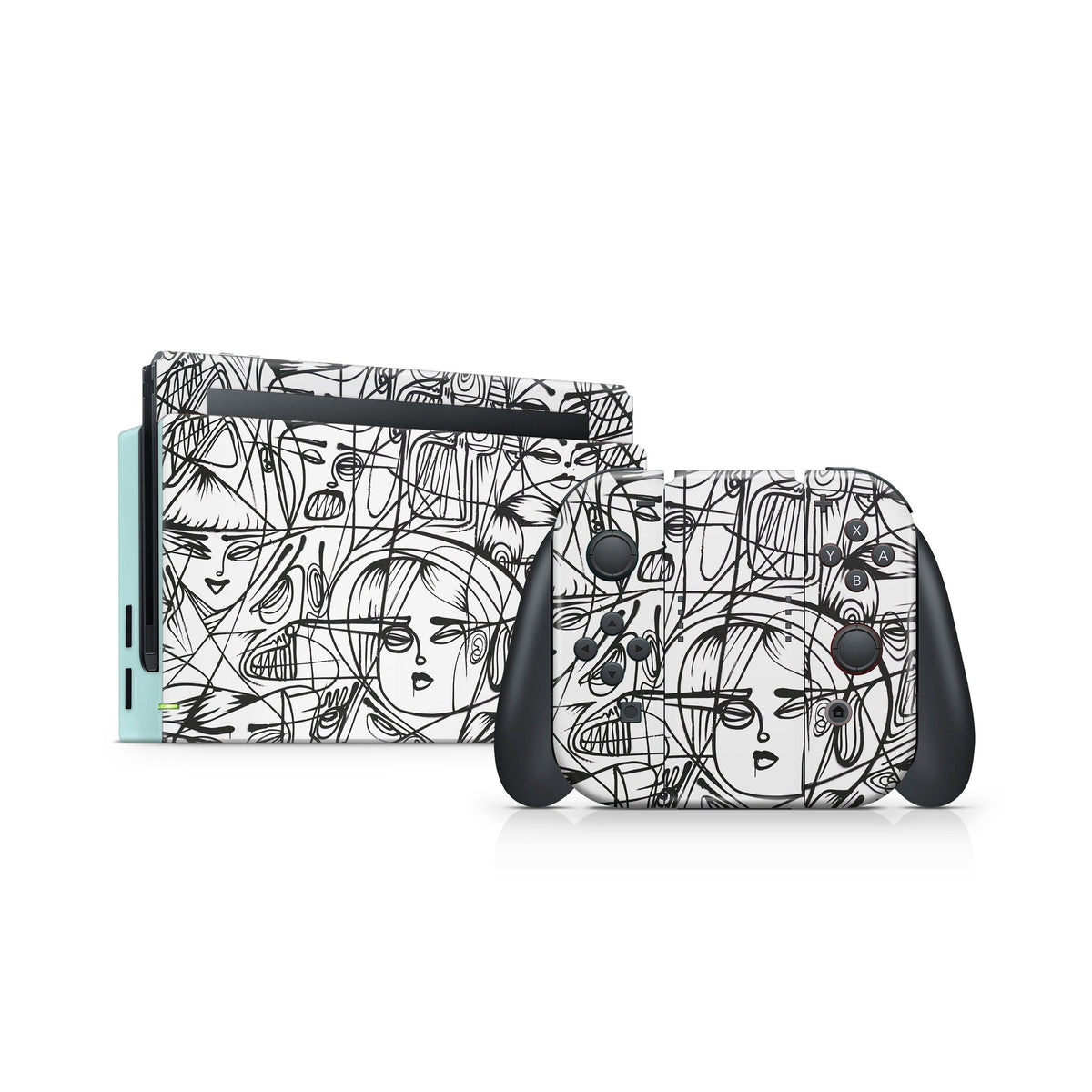 TACKY DESIGN Doodles Nintendo Switch Skin Wrap | Anime 3M Vinyl Cover - Tackydesign