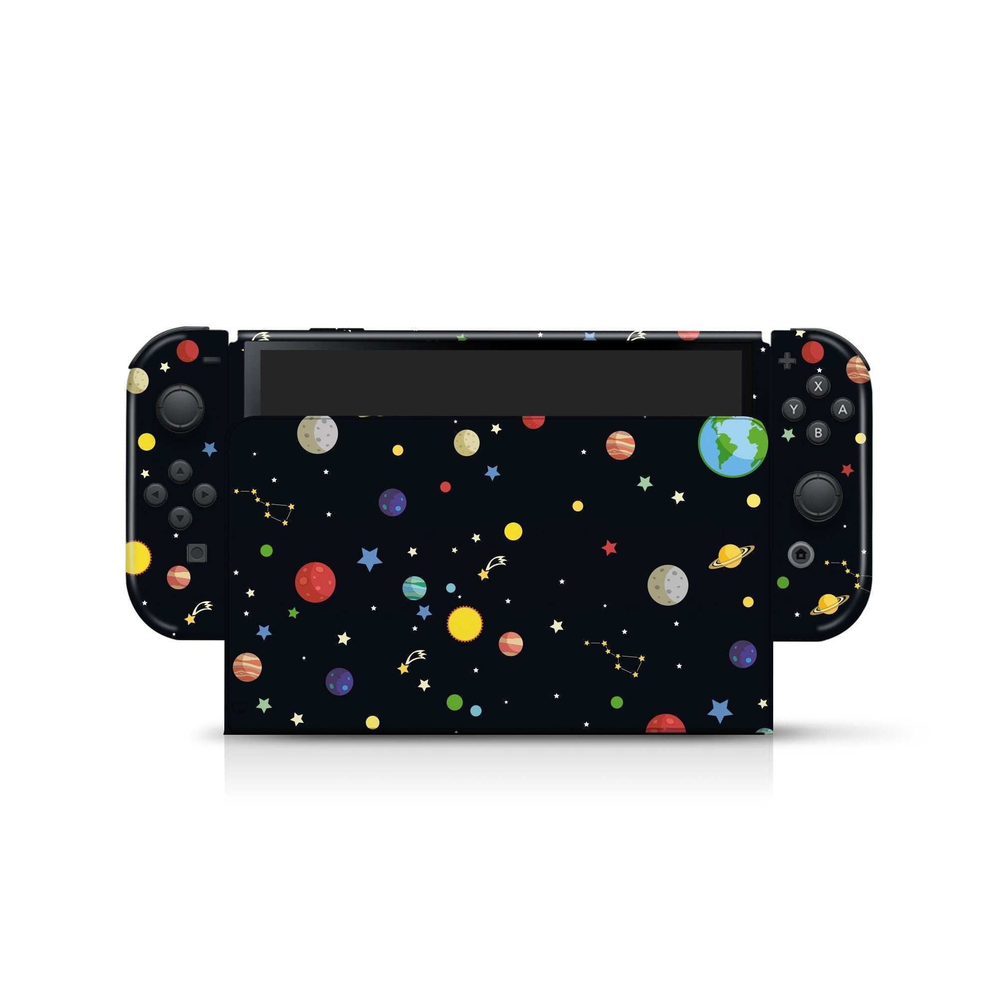 TACKY DESIGN Galaxy Nintendo Switch OLED Skin Wrap | Planets 3M Vinyl Full Cover - Tackydesign