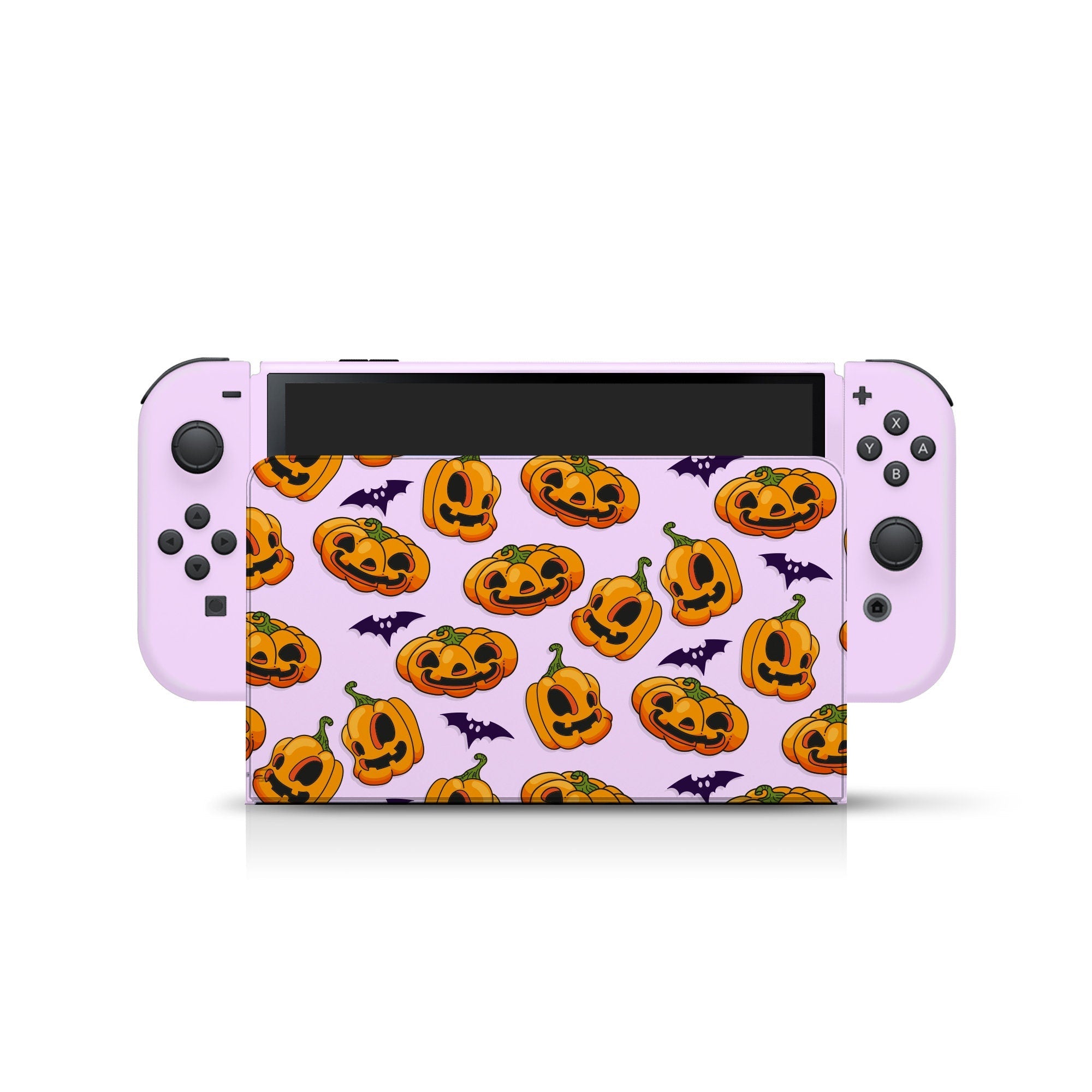 TACKY DESIGN Halloween Nintendo Switch OLED Skin Wrap | Spooky Kawaii Pumpkin 3M Vinyl Full Cover - Tackydesign