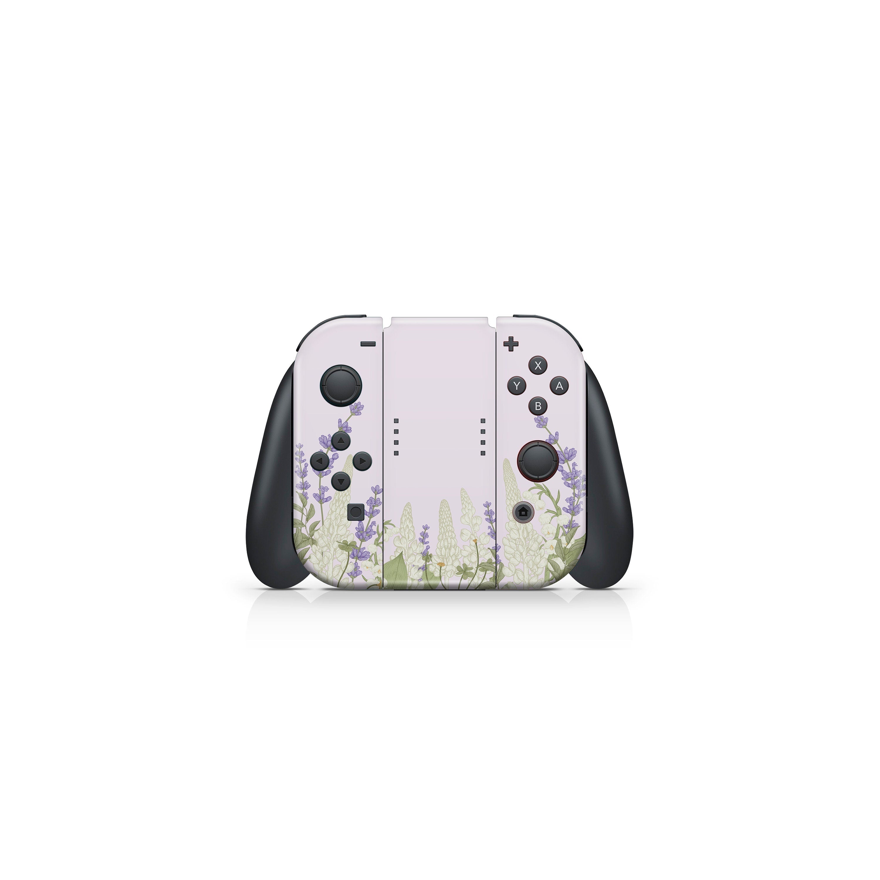 TACKY DESIGN Lavender Nintendo Switch Skin Wrap | Lupine Kawaii 3M Vinyl Full Cover Decal Sticker - Tackydesign