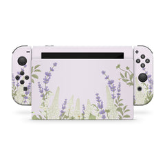 TACKY DESIGN Lavender Nintendo Switch Skin Wrap | Lupine Kawaii 3M Vinyl Full Cover Decal Sticker - Tackydesign