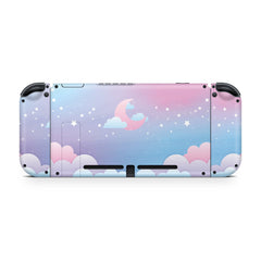 TACKY DESIGN Moon Nintendo Switch Skin Wrap | Blue Clouds Sky 3M Vinyl Full Cover - Tackydesign