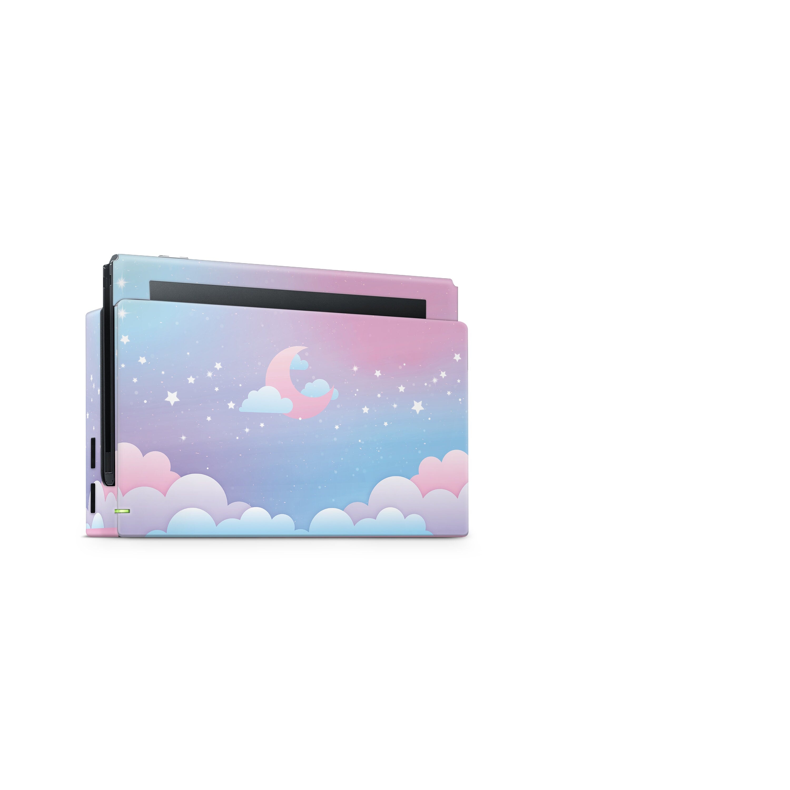 TACKY DESIGN Moon Nintendo Switch Skin Wrap | Blue Clouds Sky 3M Vinyl Full Cover - Tackydesign