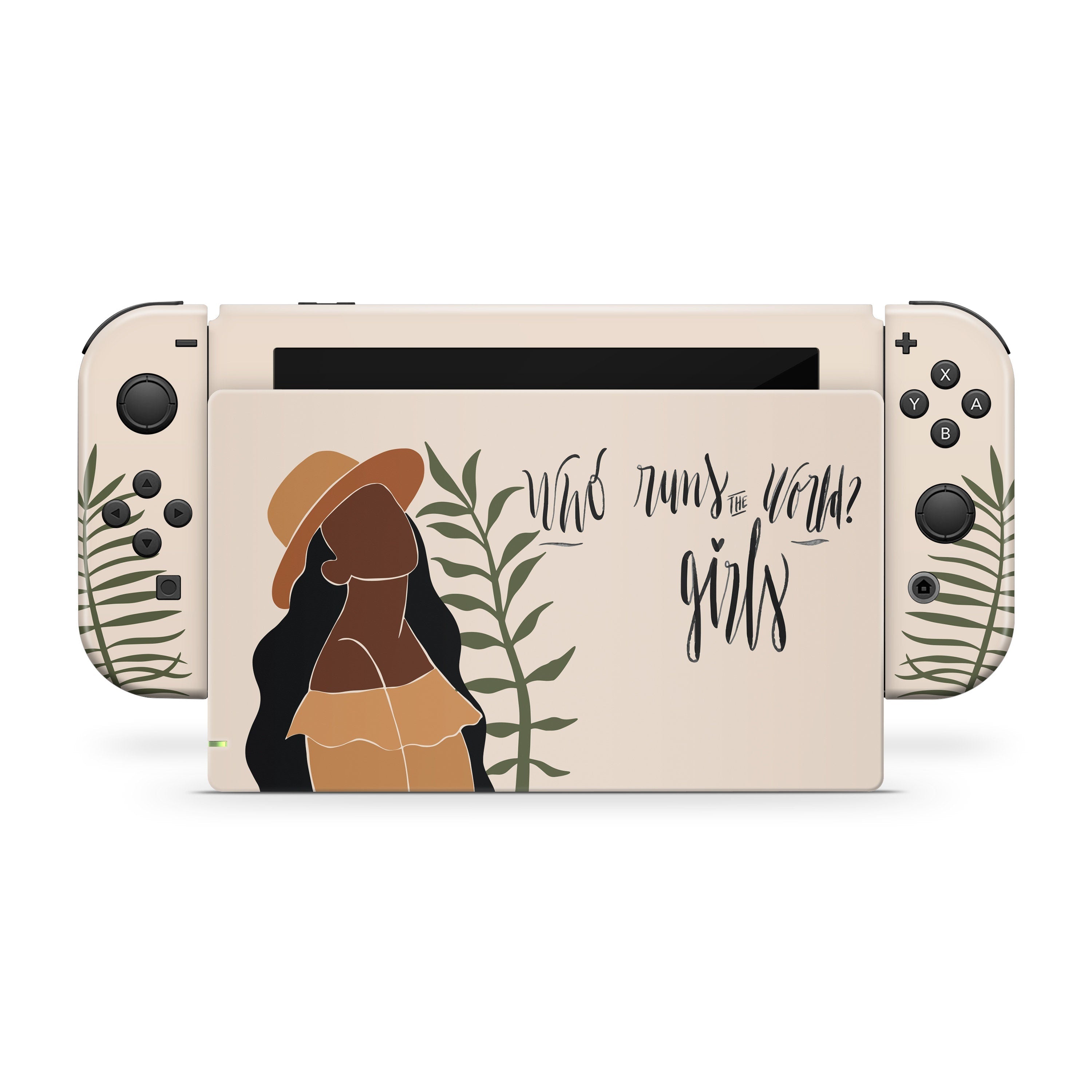 TACKY DESIGN Mother's Day Nintendo Switch Skin Wrap | Beige 3M Vinyl Full Cover - Tackydesign