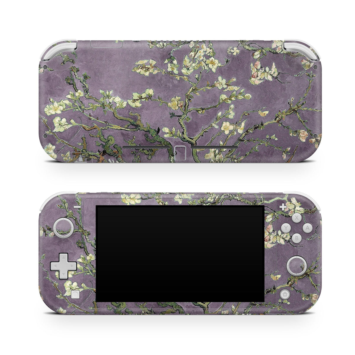 TACKY DESIGN Nintendo Switch Lite Skin Wrap | Almond Blossoms by Van Gogh Pastel Purple 3M Vinyl Full Cover - Tackydesign