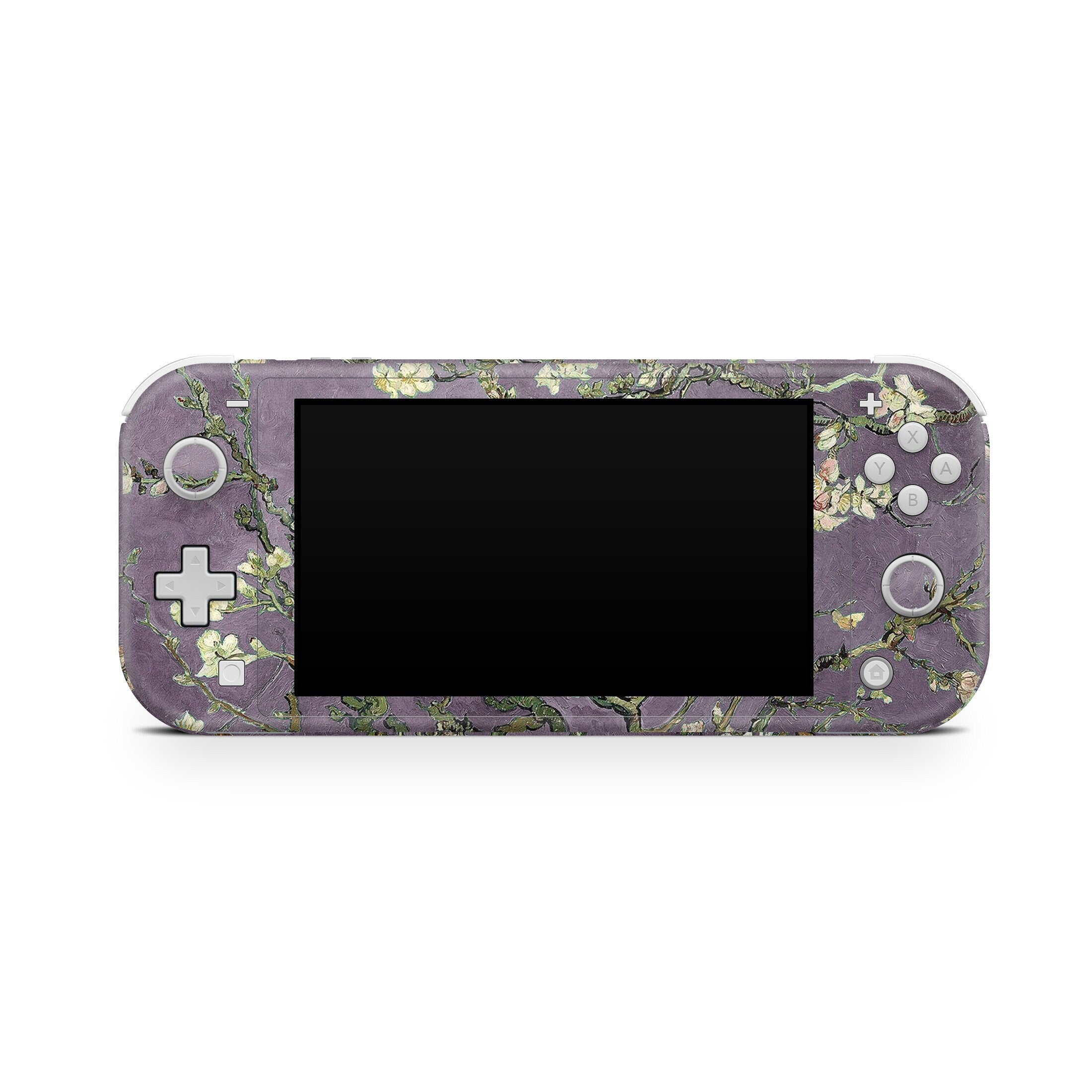 TACKY DESIGN Nintendo Switch Lite Skin Wrap | Almond Blossoms by Van Gogh Pastel Purple 3M Vinyl Full Cover - Tackydesign