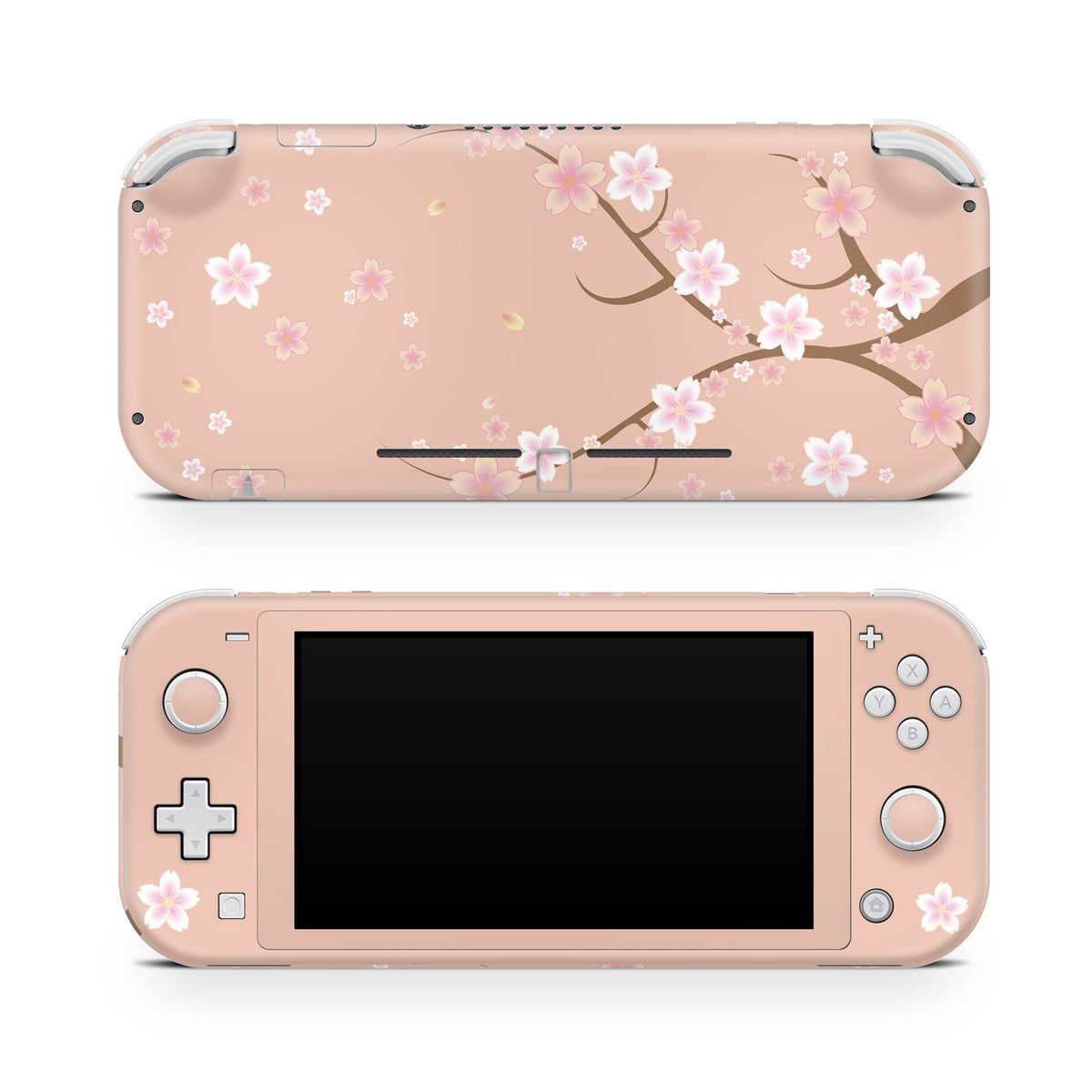 TACKY DESIGN Nintendo Switch Lite Skin Wrap | Beige Sakura Flowers 3M Vinyl Full Cover - Tackydesign