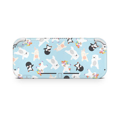 TACKY DESIGN Nintendo Switch Lite Skin Wrap | Kawaii Blue Animal 3M Vinyl Full Cover - Tackydesign