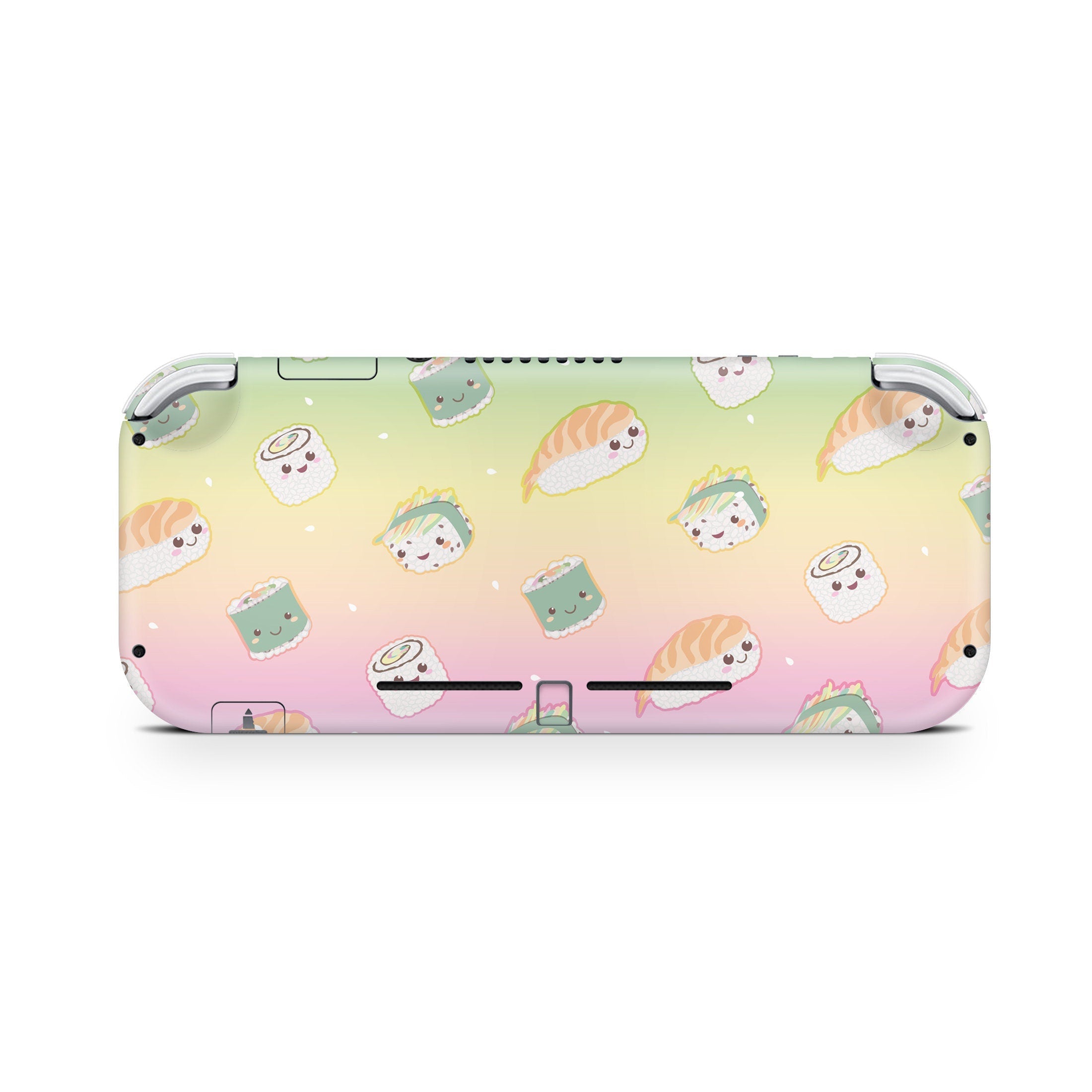 TACKY DESIGN Nintendo Switch Lite Skin Wrap | Kawaii Sushi Pastel Pink 3M Vinyl Full Cover - Tackydesign