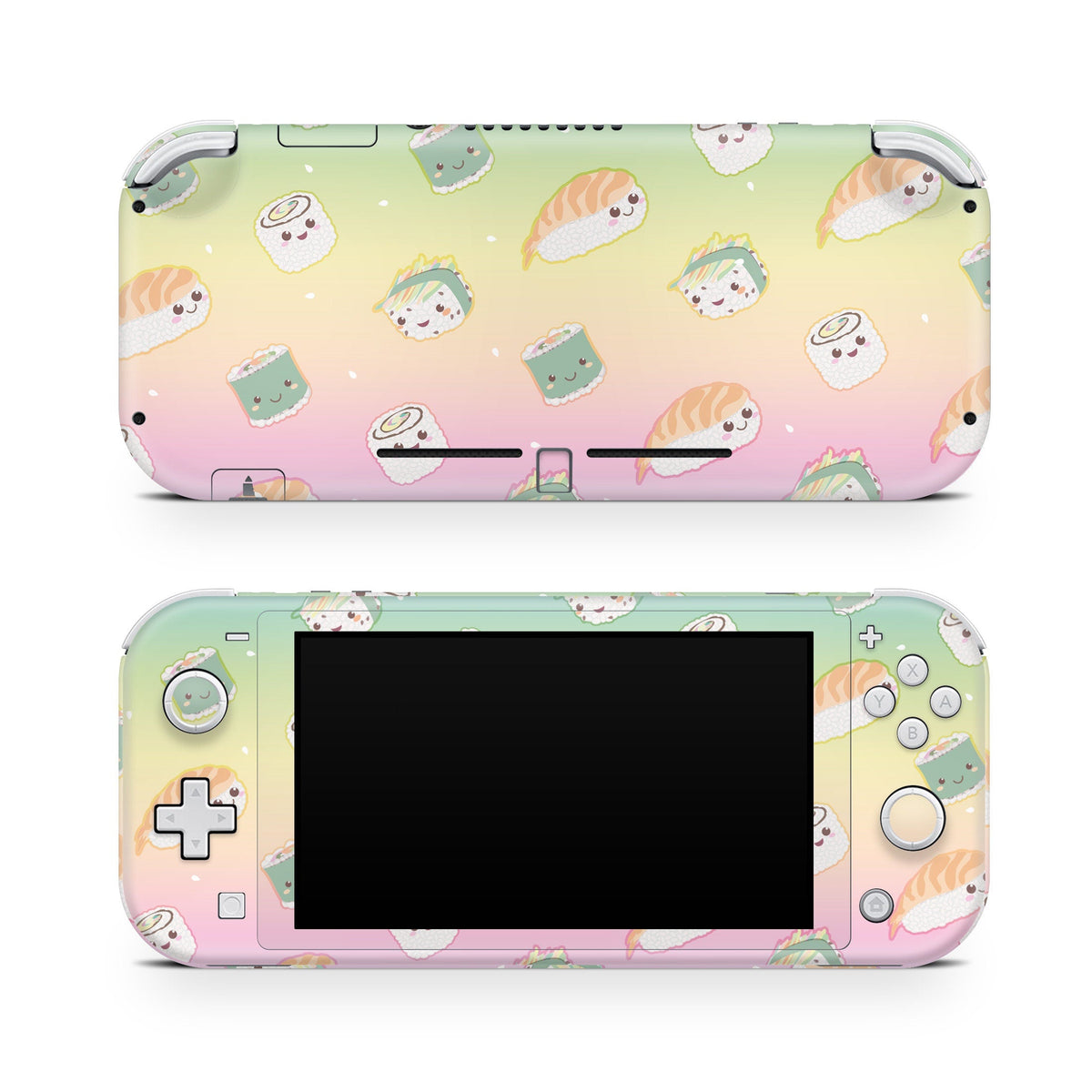 TACKY DESIGN Nintendo Switch Lite Skin Wrap | Kawaii Sushi Pastel Pink 3M Vinyl Full Cover - Tackydesign