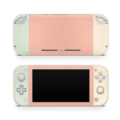 TACKY DESIGN Nintendo Switch Lite Skin Wrap | Pastel Colorwave Color Blocking Orange 3M Vinyl Full Cover - Tackydesign