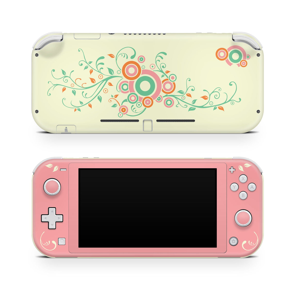 TACKY DESIGN Nintendo Switch Lite Skin Wrap | Pink Flowers 3M Vinyl Full Cover - Tackydesign