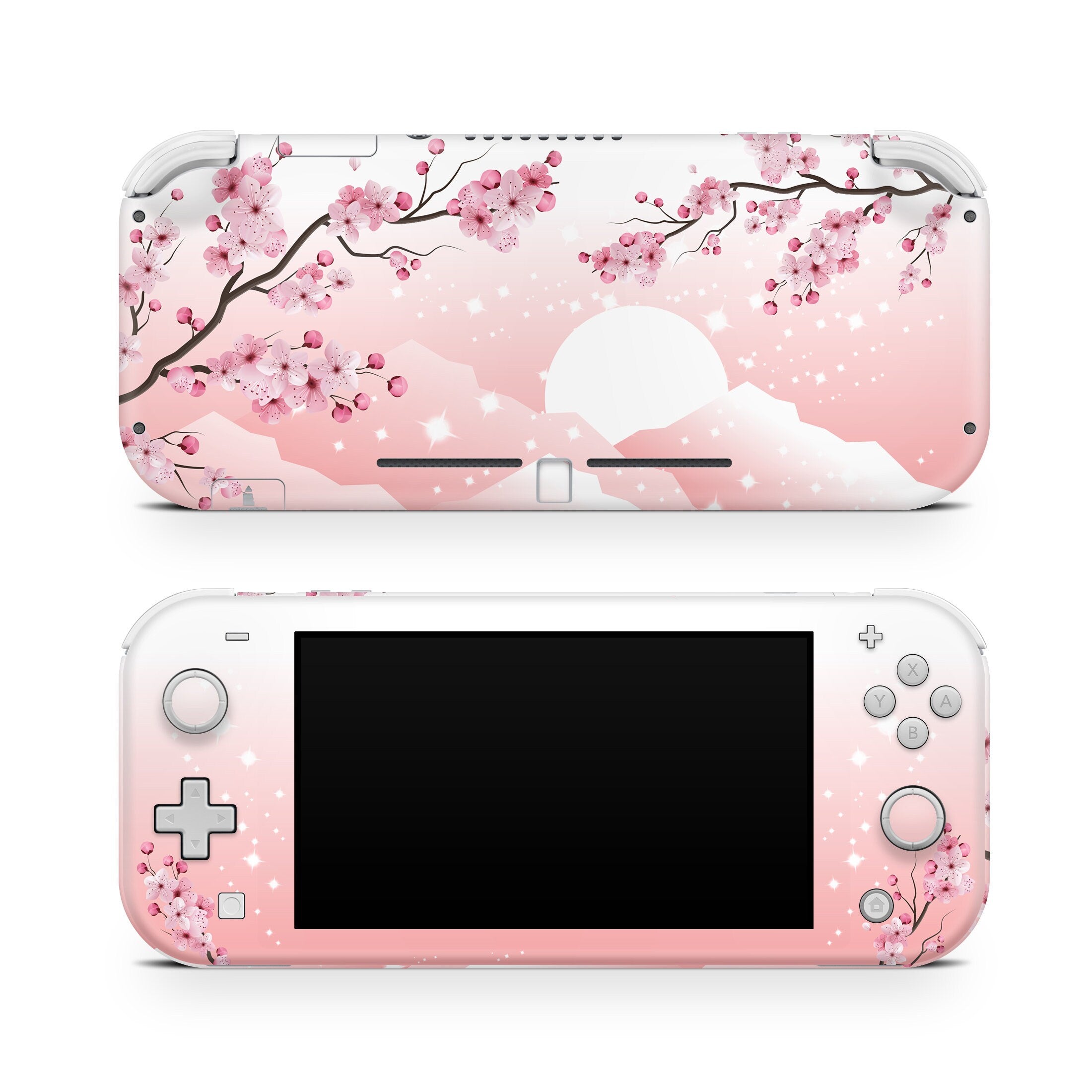 TACKY DESIGN Nintendo Switch Lite Skin Wrap | Sakura Cherry Blossom Beige 3M Vinyl Full Cover - Tackydesign