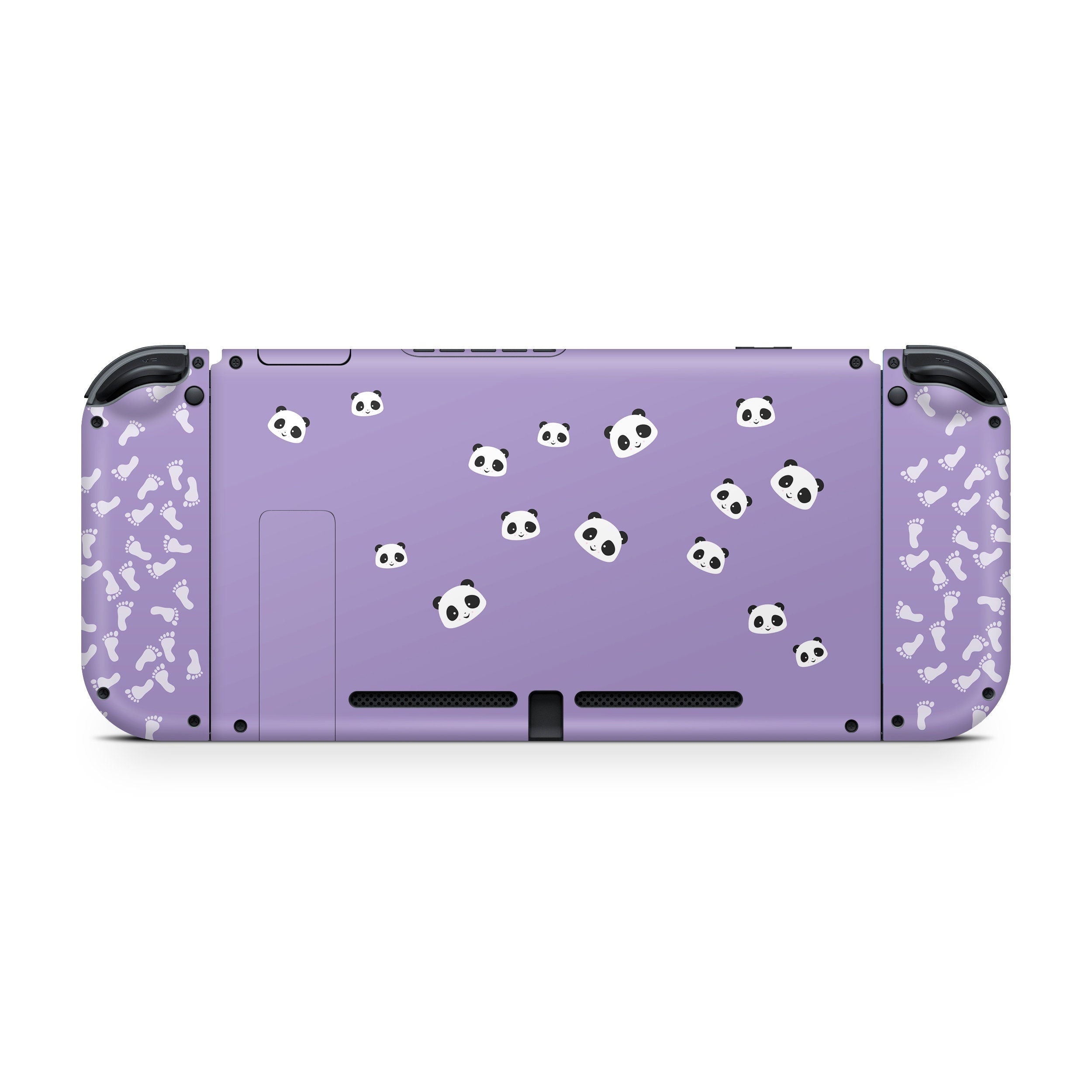 TACKY DESIGN Panda Nintendo Switch Skin Wrap | Purple 3M Vinyl Cover - Tackydesign