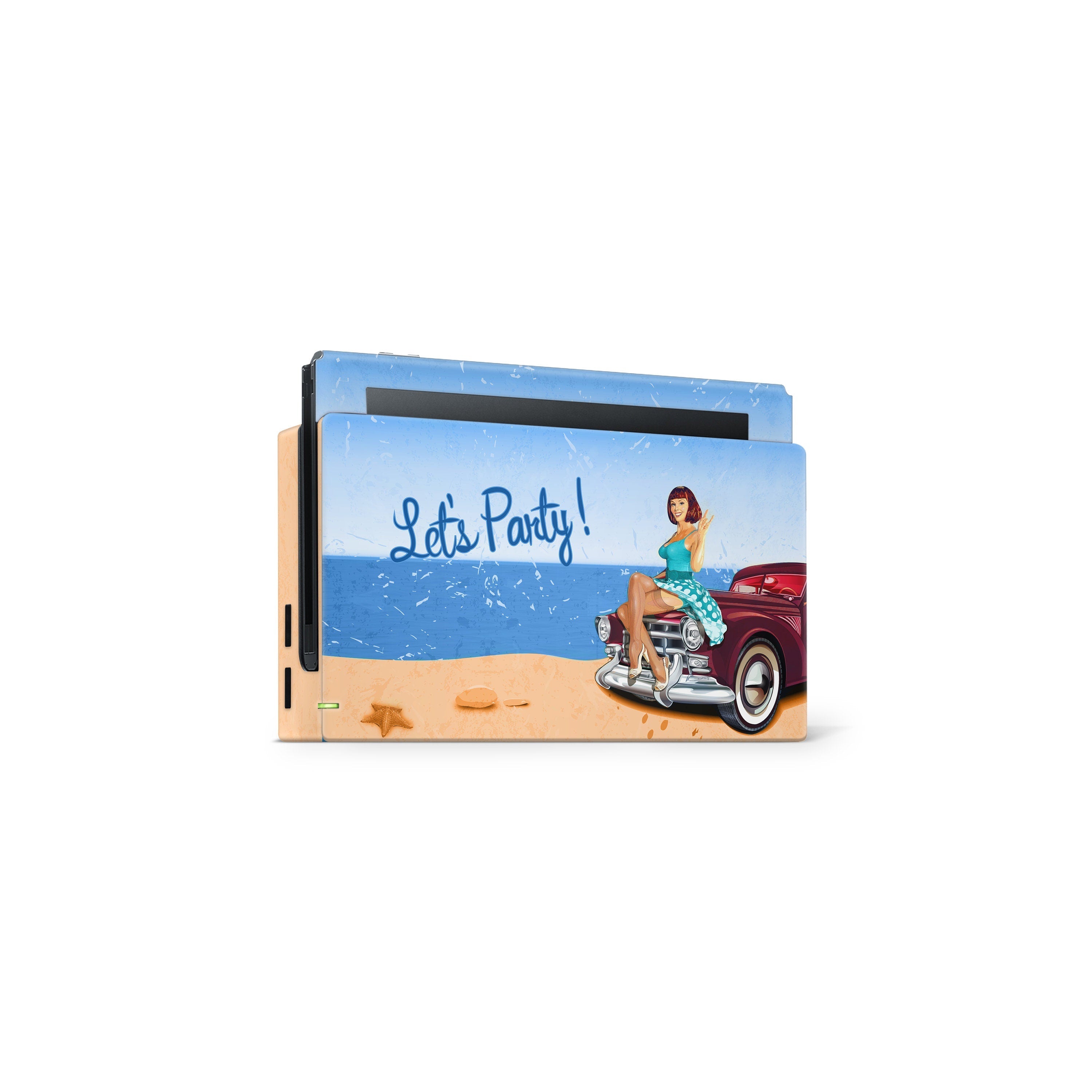 TACKY DESIGN Pin - Up Girls Car Nintendo Switch Skin Wrap | Retro 3M Vinyl Full Cover - Tackydesign