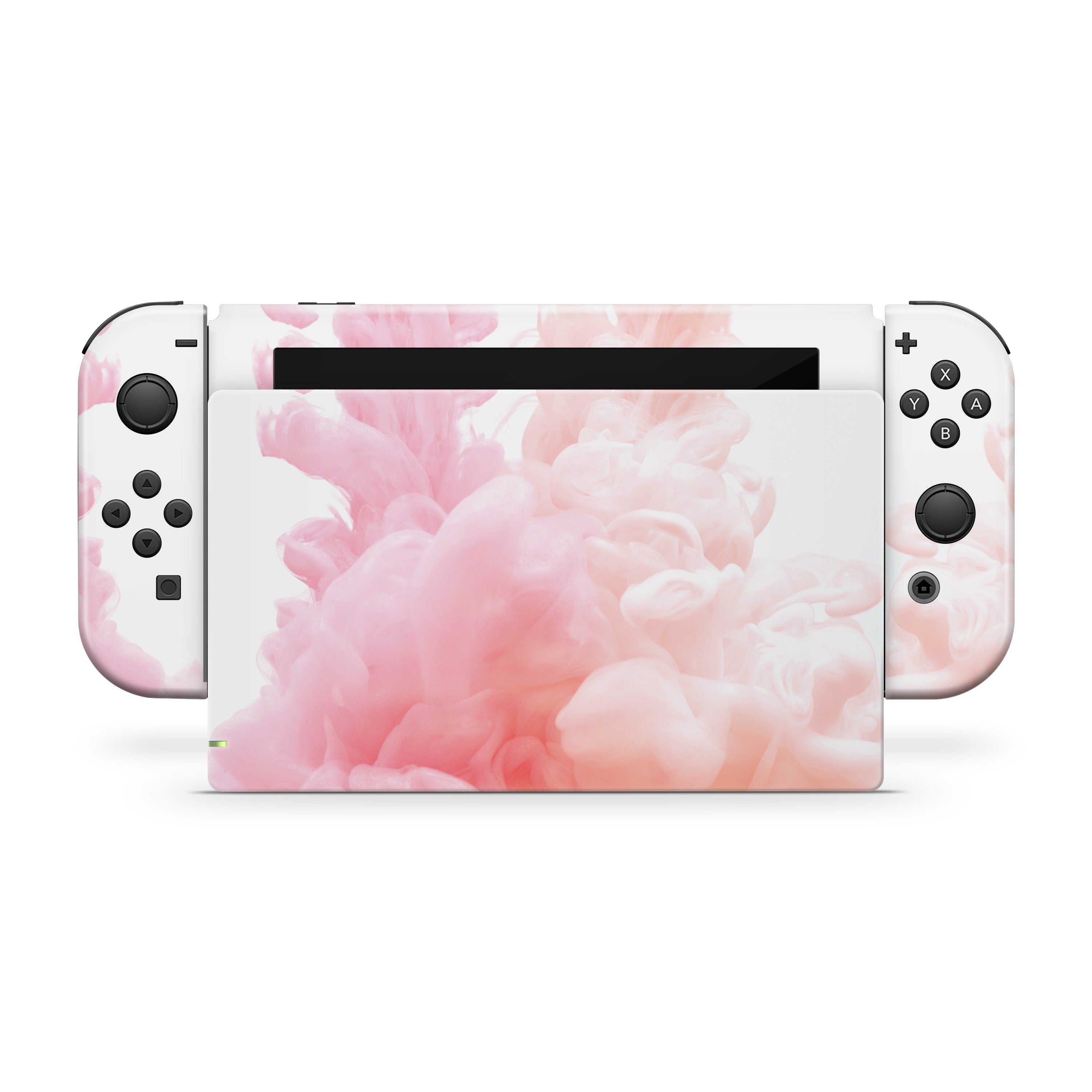 TACKY DESIGN Pink Ink Jet Nintendo Switch Skin Wrap | Kawaii 3M Vinyl Full Cover - Tackydesign