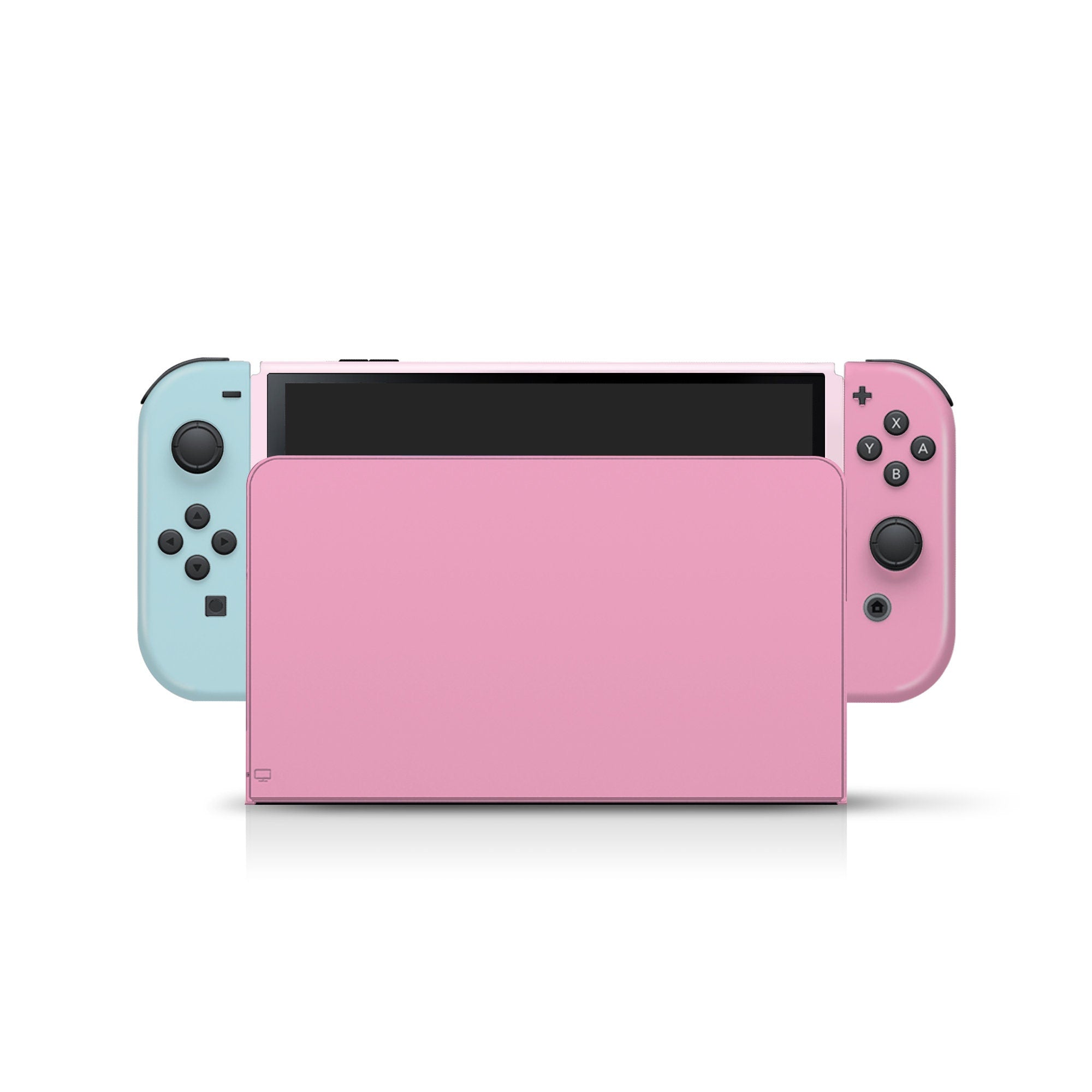 TACKY DESIGN Pink Nintendo Switch OLED Skin Wrap | Pastel Colorwave Color Blocking 3M Vinyl Full Cover - Tackydesign
