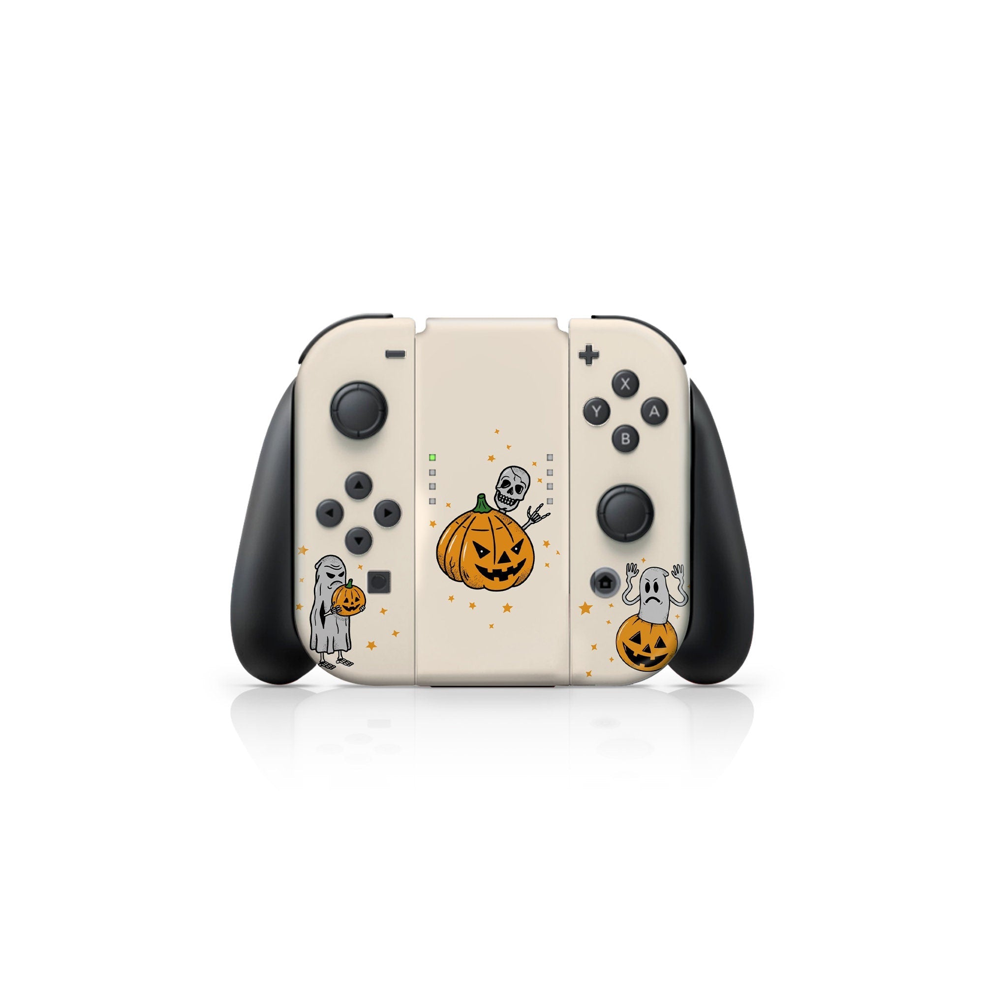 TACKY DESIGN Pumpkin Nintendo Switch OLED Skin Wrap | Spooky Kawaii Halloween 3M Vinyl Full Cover - Tackydesign