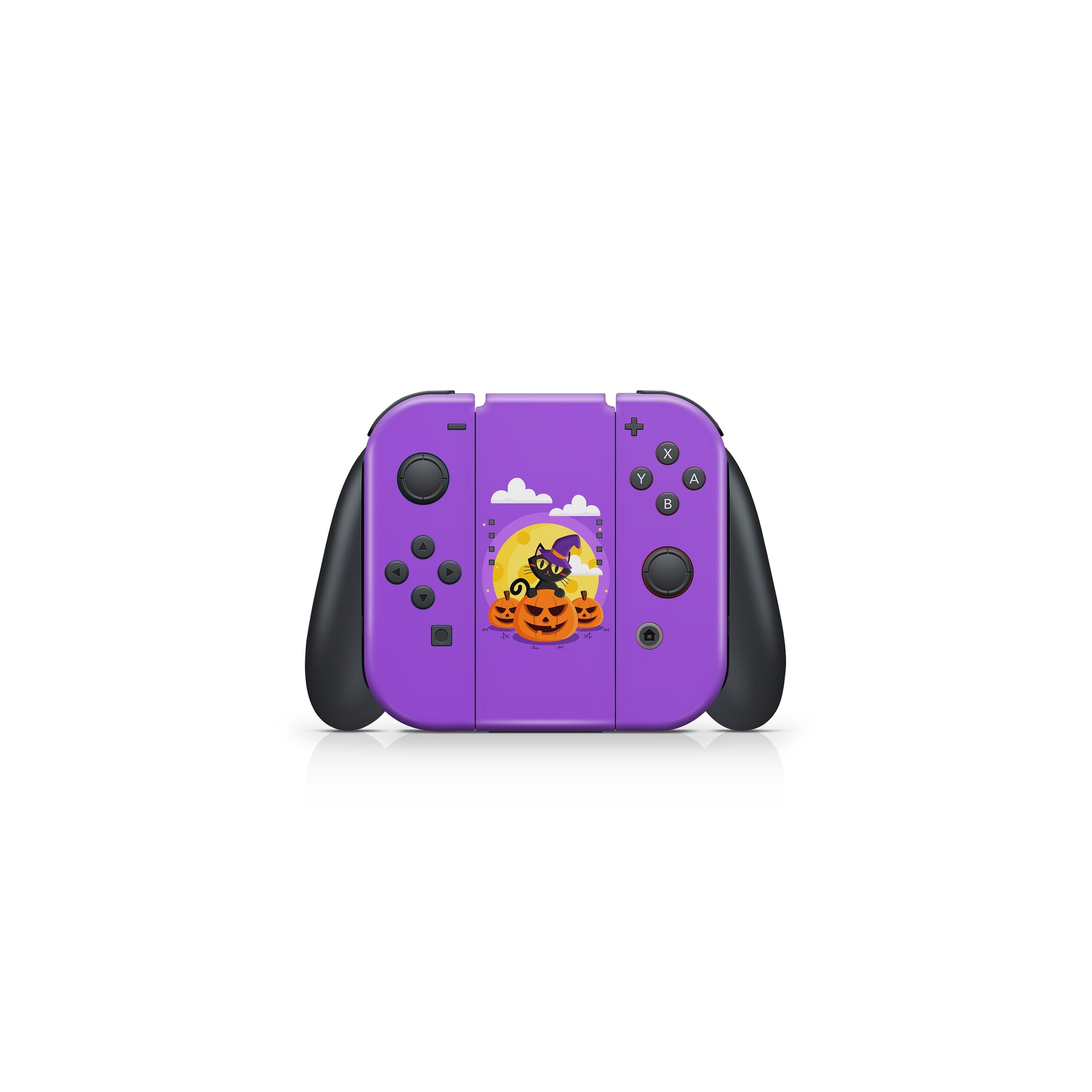 TACKY DESIGN Pumpkin Nintendo Switch Skin Wrap | Halloween Purple 3M Vinyl Full Cover Decal Stickers - Tackydesign