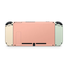 TACKY DESIGN Retro Color Blocking Nintendo Switch Skin Wrap | BeigeColorwave 3M Vinyl Full Cover - Tackydesign