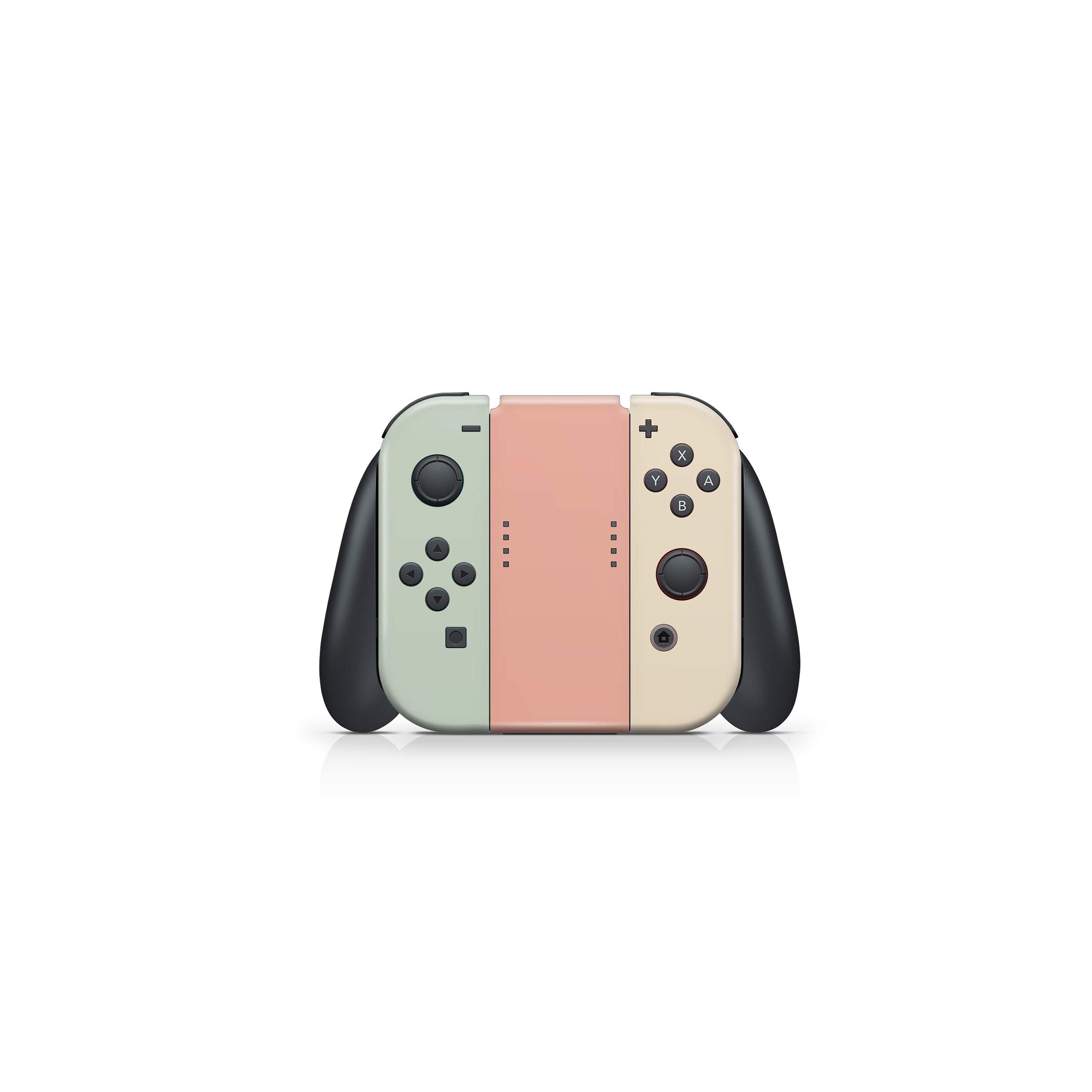 TACKY DESIGN Retro Color Blocking Nintendo Switch Skin Wrap | BeigeColorwave 3M Vinyl Full Cover - Tackydesign