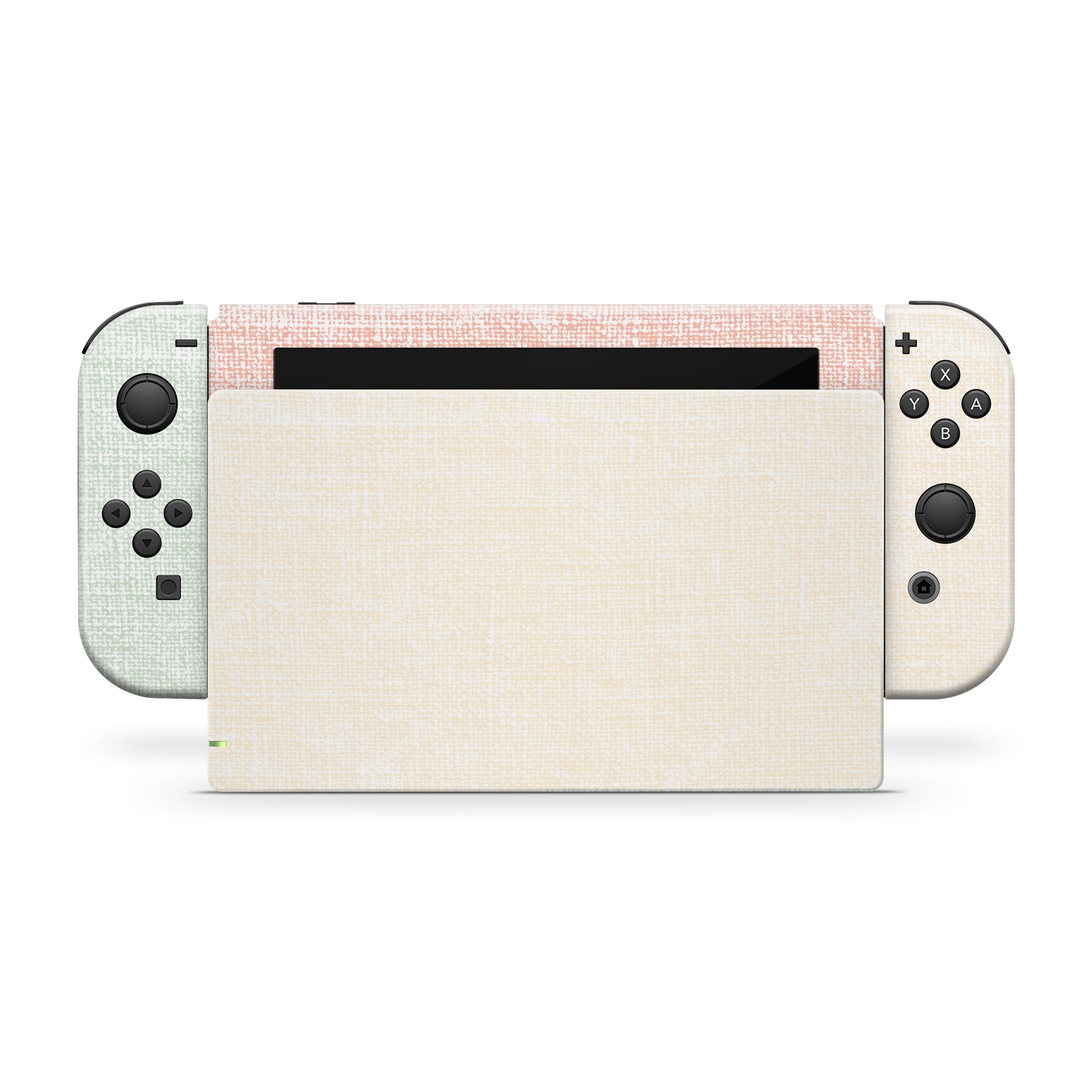 TACKY DESIGN Retro Colorwave Nintendo Switch Skin Wrap | Fabric Texture 3M Vinyl Cover - Tackydesign