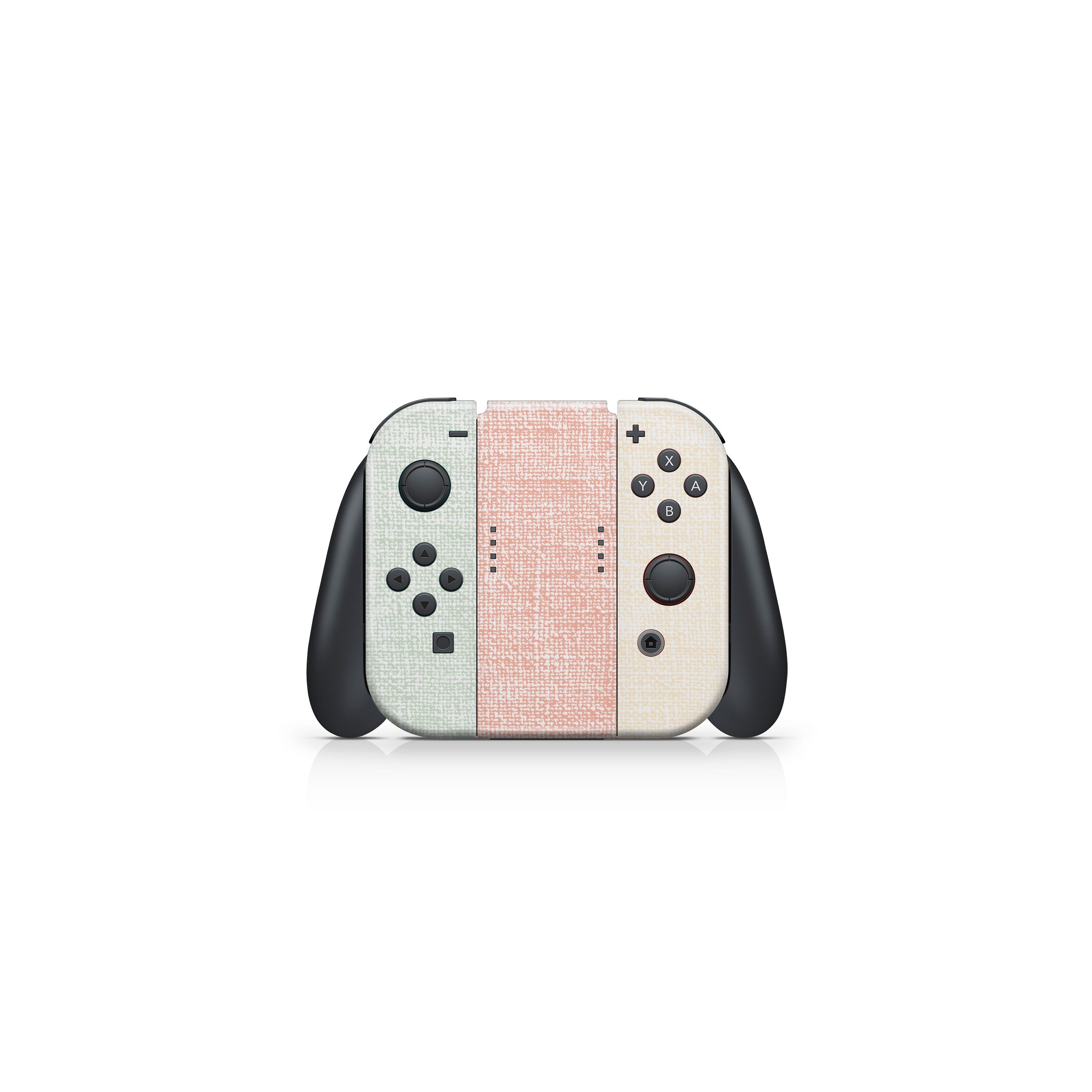 TACKY DESIGN Retro Colorwave Nintendo Switch Skin Wrap | Fabric Texture 3M Vinyl Cover - Tackydesign