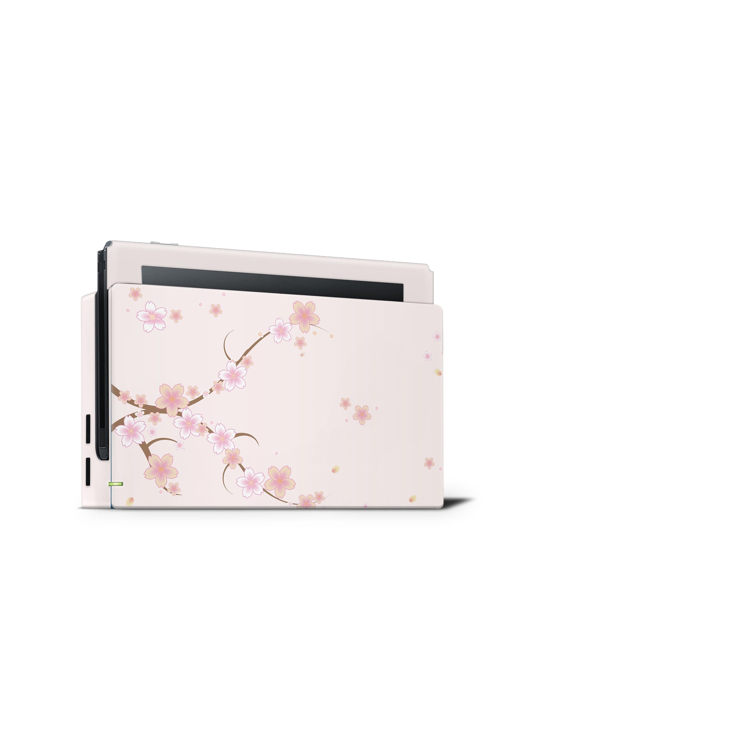 TACKY DESIGN Sakura Floral Nintendo Switch Skin Wrap | Beige 3M Vinyl Full Cover - Tackydesign