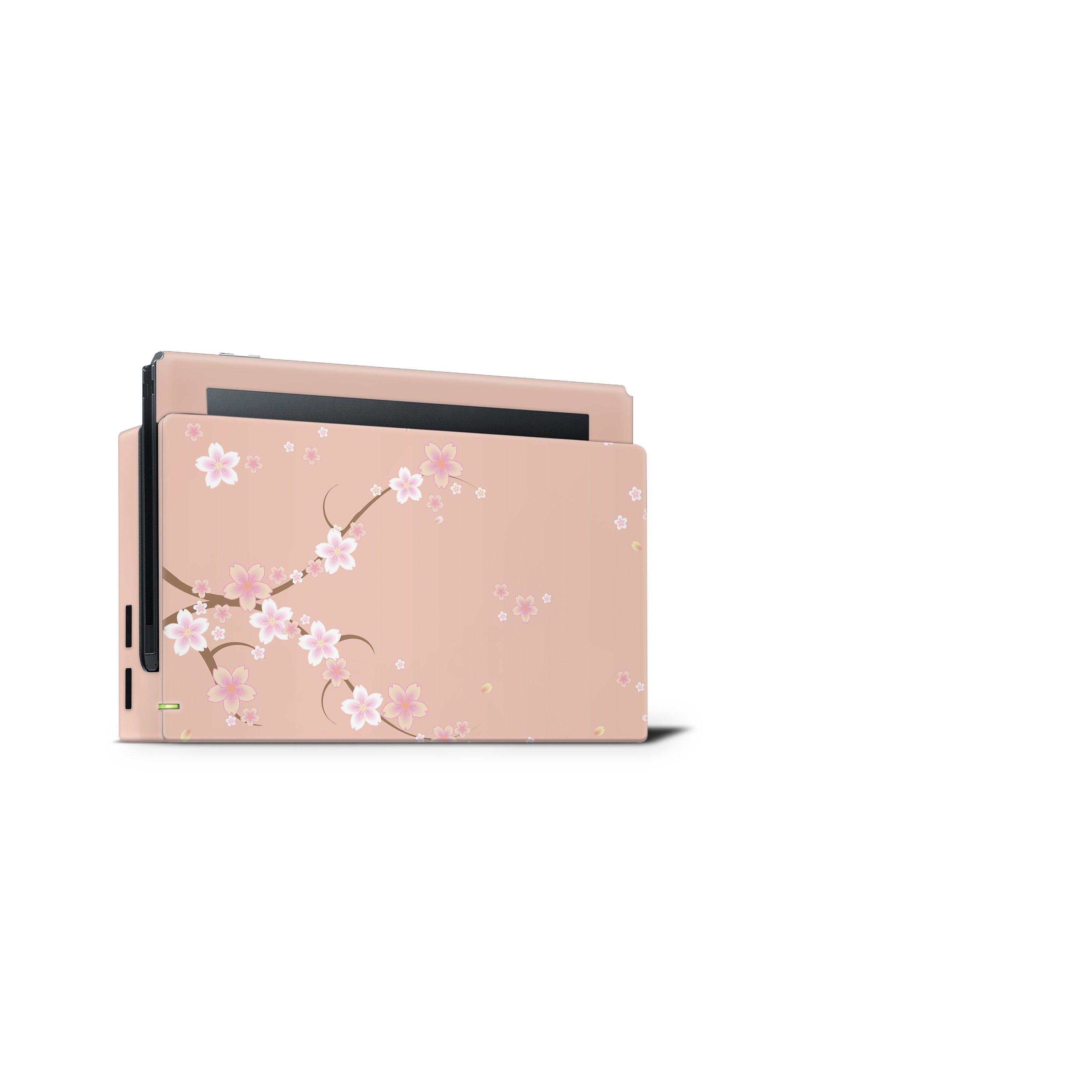 TACKY DESIGN Sakura Floral Nintendo Switch Skin Wrap | Beige 3M Vinyl Full Cover - Tackydesign