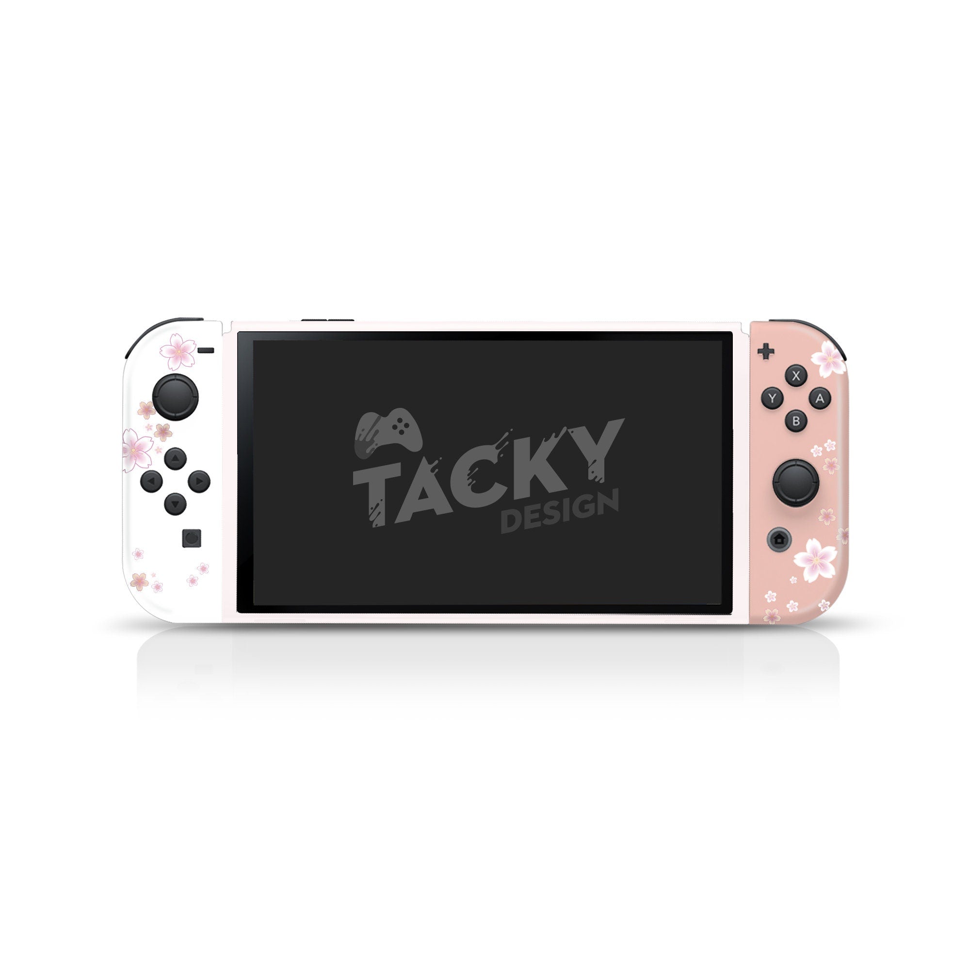 TACKY DESIGN Sakura Nintendo Switch OLED Skin Wrap | Cherry Blossom 3M Vinyl Full Cover - Tackydesign