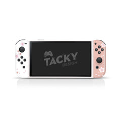 TACKY DESIGN Sakura Nintendo Switch OLED Skin Wrap | Cherry Blossom 3M Vinyl Full Cover - Tackydesign