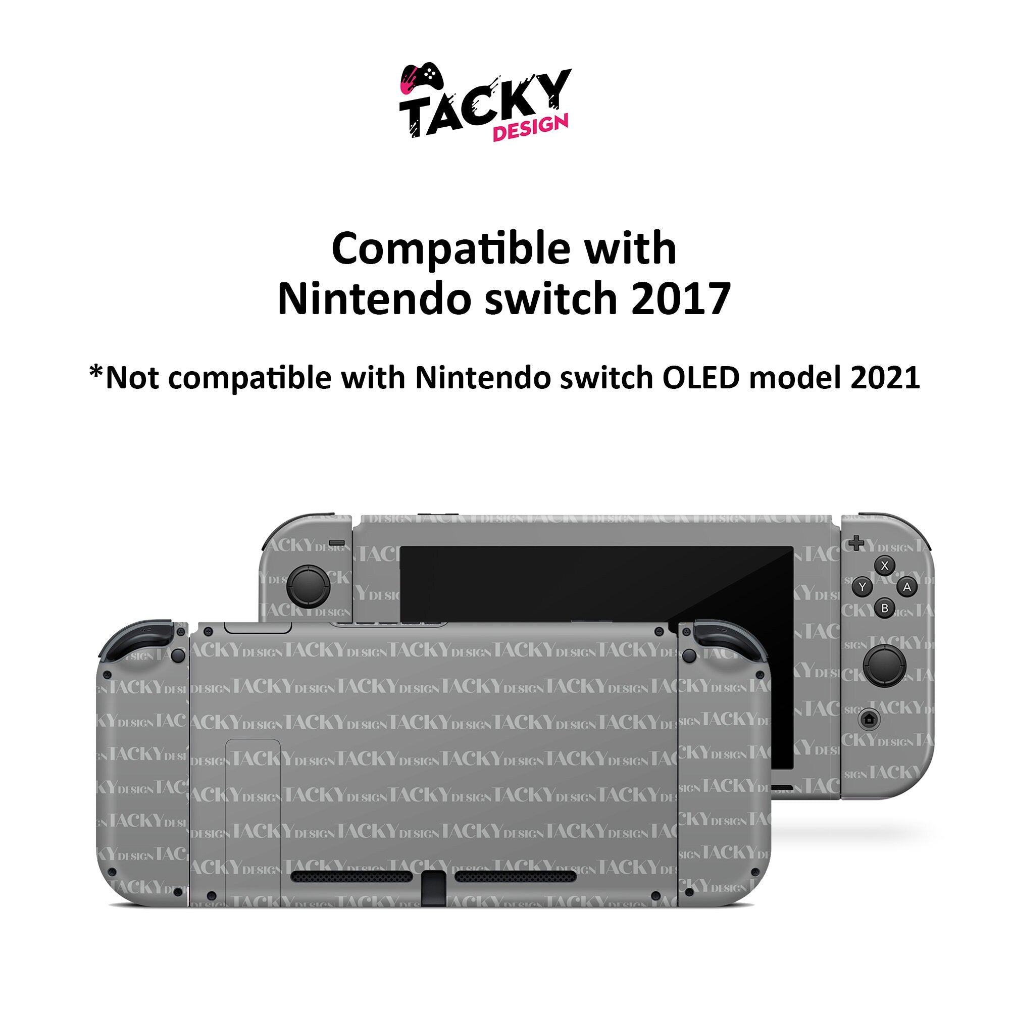 TACKY DESIGN Solid Color Nintendo Switch Skin Wrap | Pastel Colors 3M Vinyl Cover - Tackydesign
